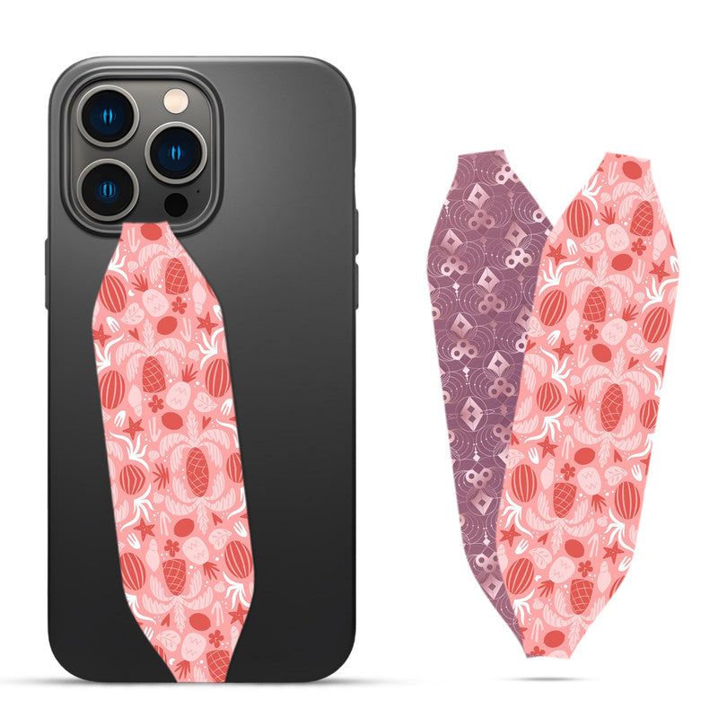 Pomegranate Motifs Vectors Phone Case With Strap - Switch Bands