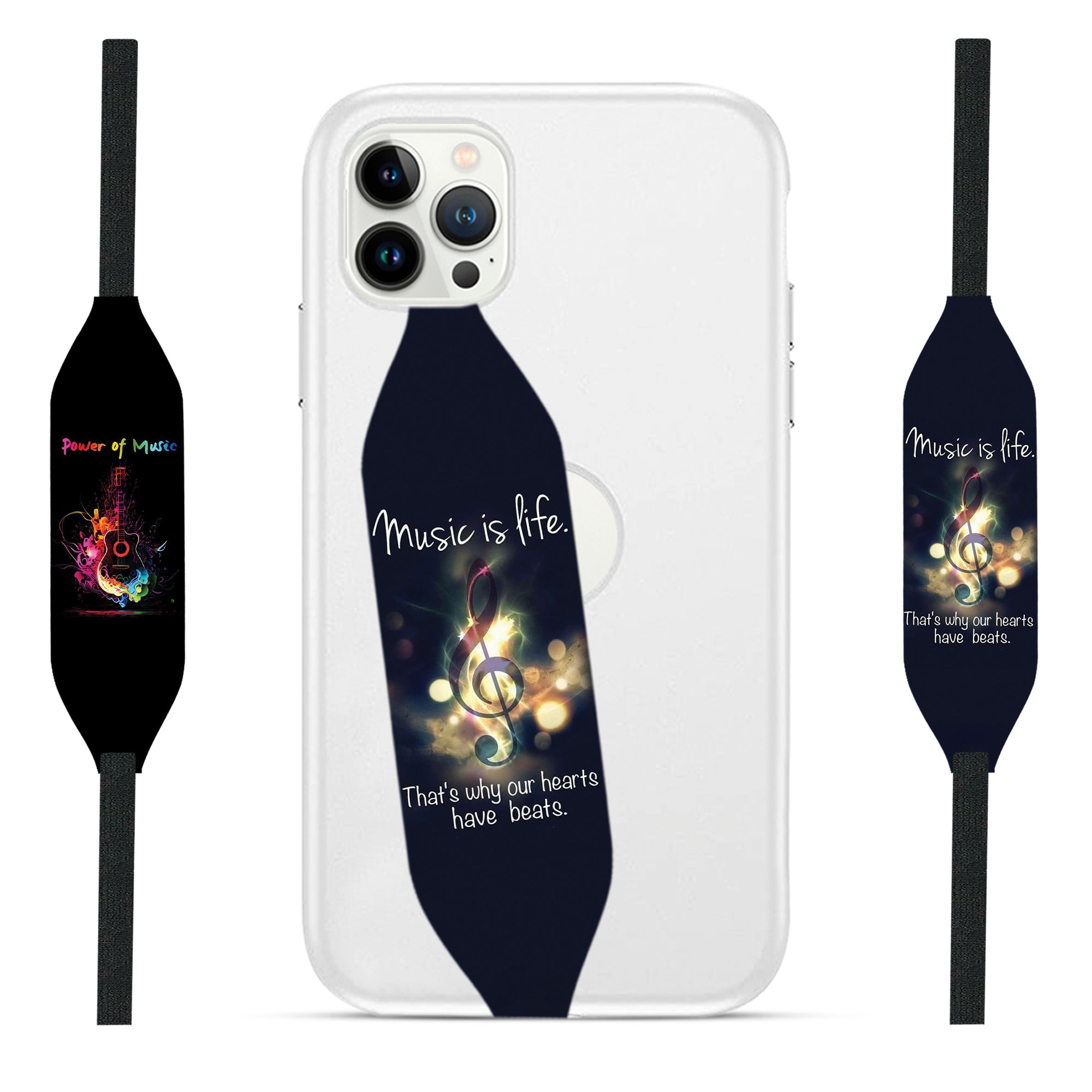 Music is life Cell Phone Strap - Switch Bands