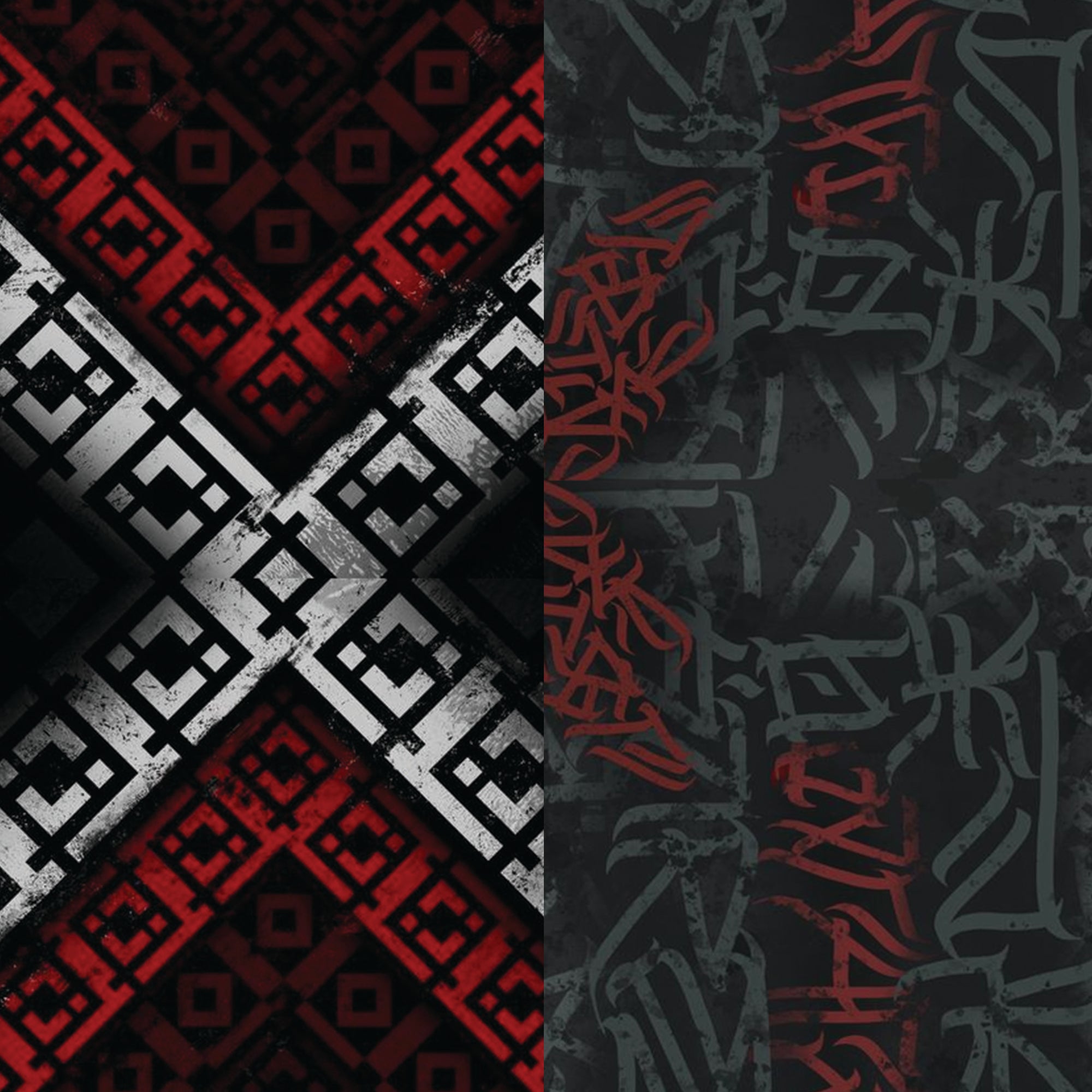 Dark Geometric Pattern Traditional Loop Strap - Switch Bands