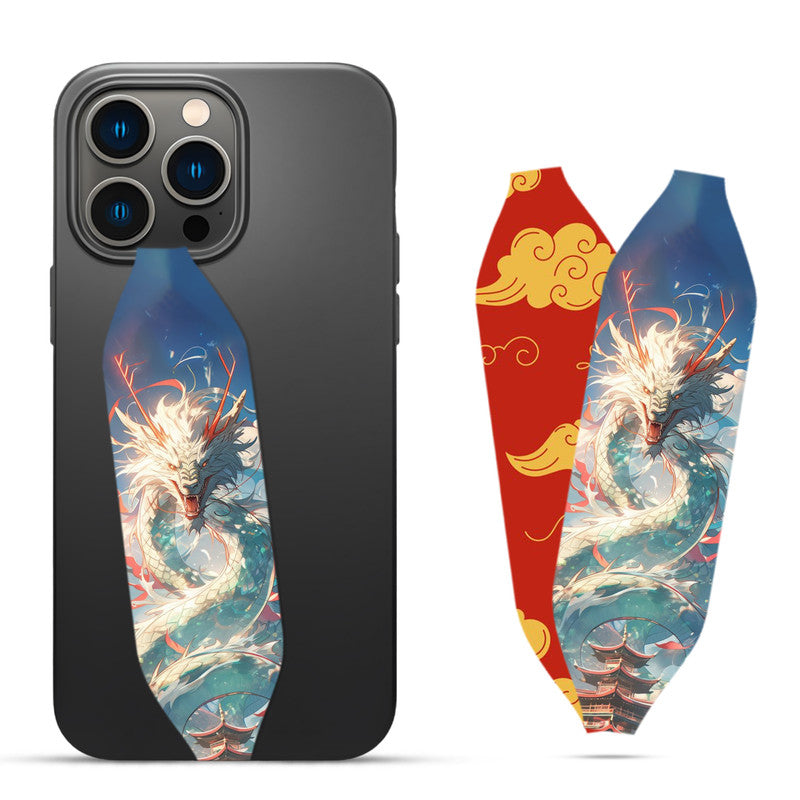 Chinese dragon flying in auspicious clouds Phone Case With Strap - Switch Bands