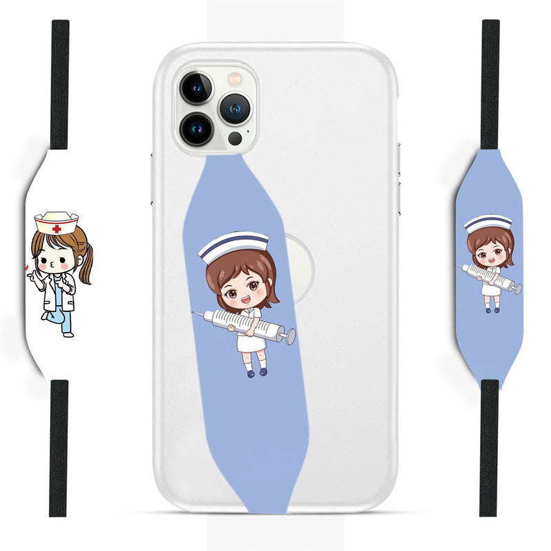 Little Child Nurse injection animation  Phone Case Strap - Switch Bands