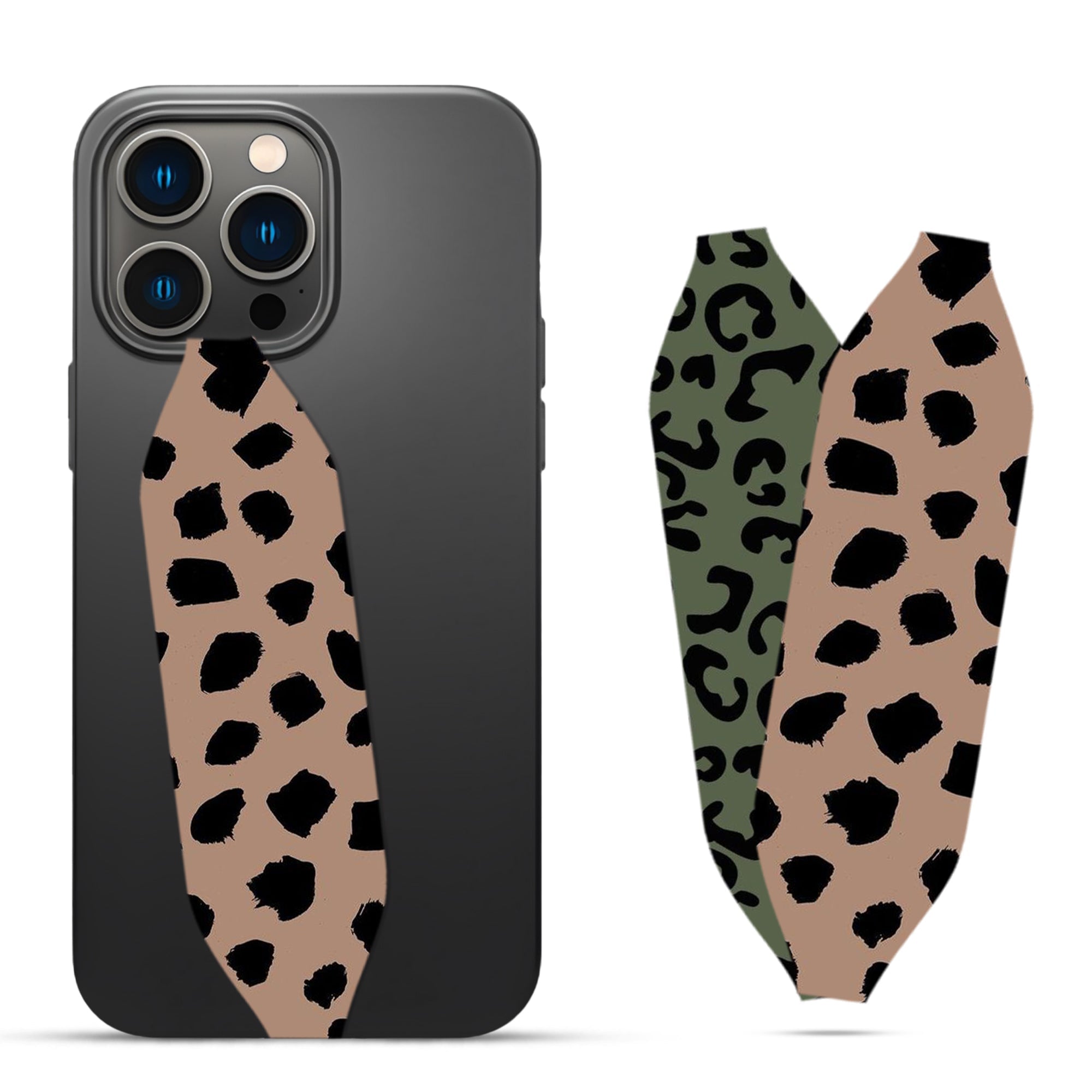 Beige Leopard Pattern loop strap - switch bands