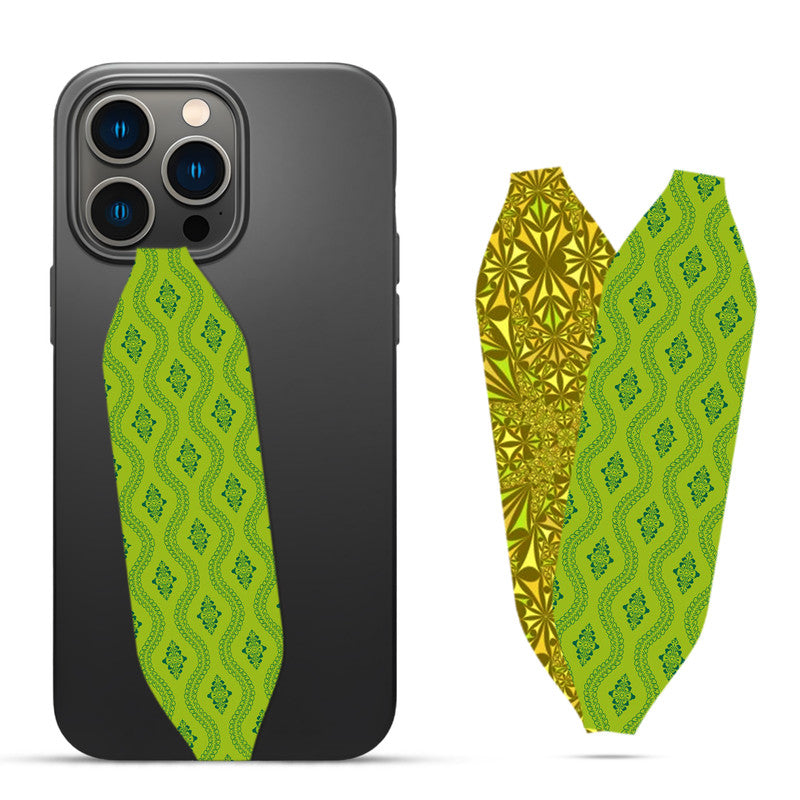 Green Geometric Lattice design Phone Case With Strap - Switch Bands