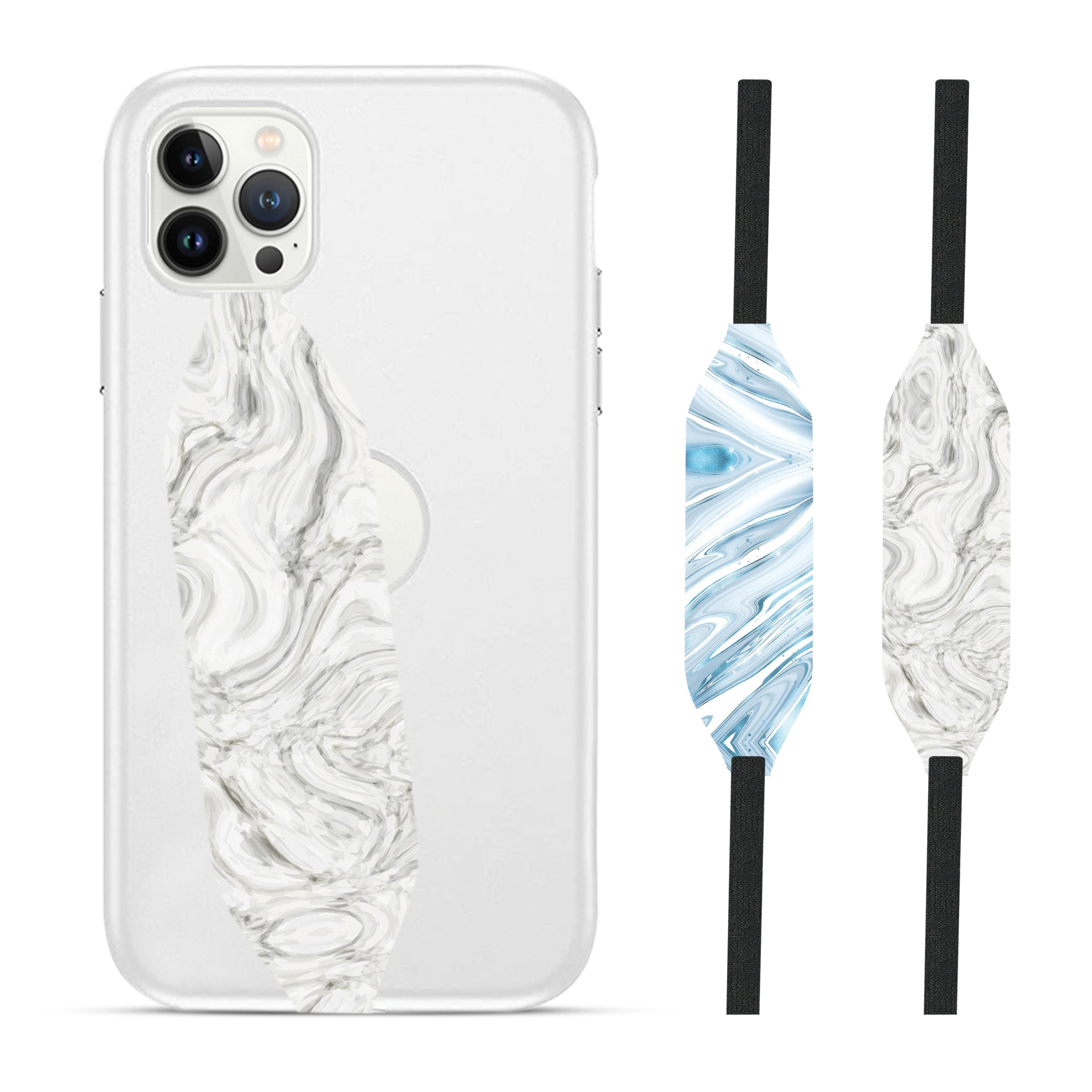 peark white iPhone cover with strap - switch bands