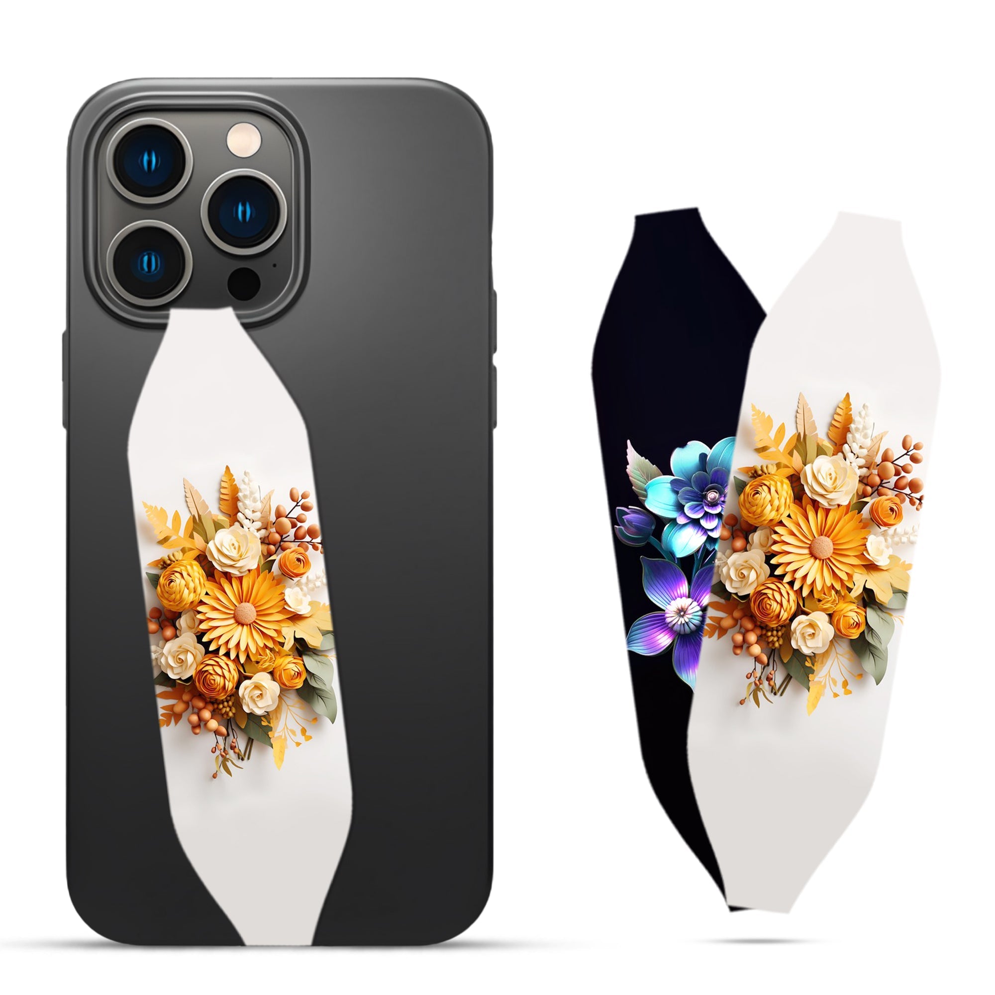 Flowers gradient Phone Grip Strap - Switch Bands