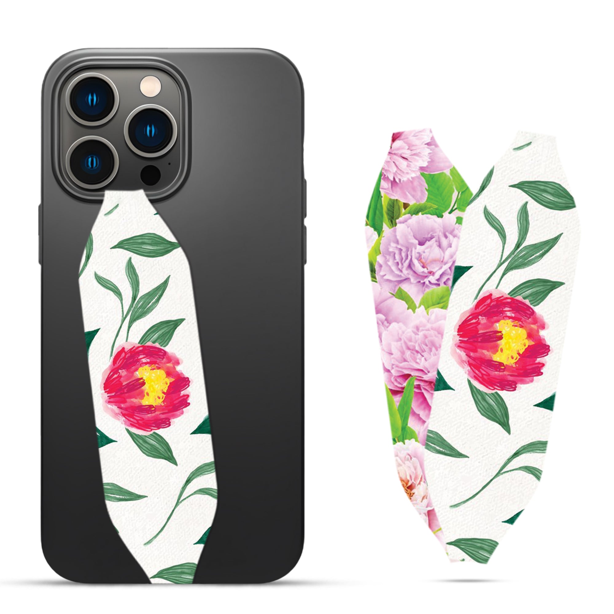 Peonies drawing Phone Strap - Switch Bands
