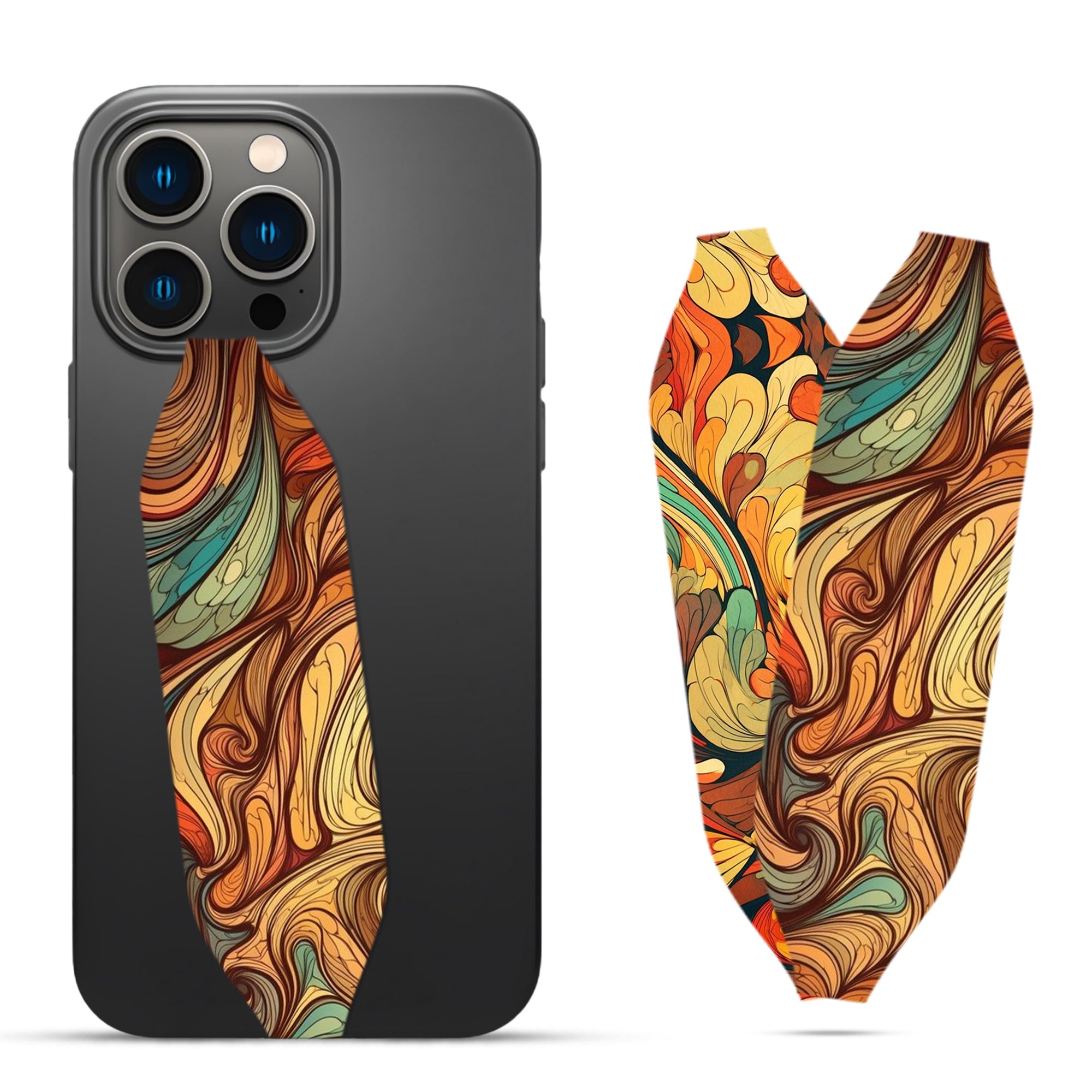 Seamless pattern with abstract line art simple illustration Phone grip strap - Switch Bands
