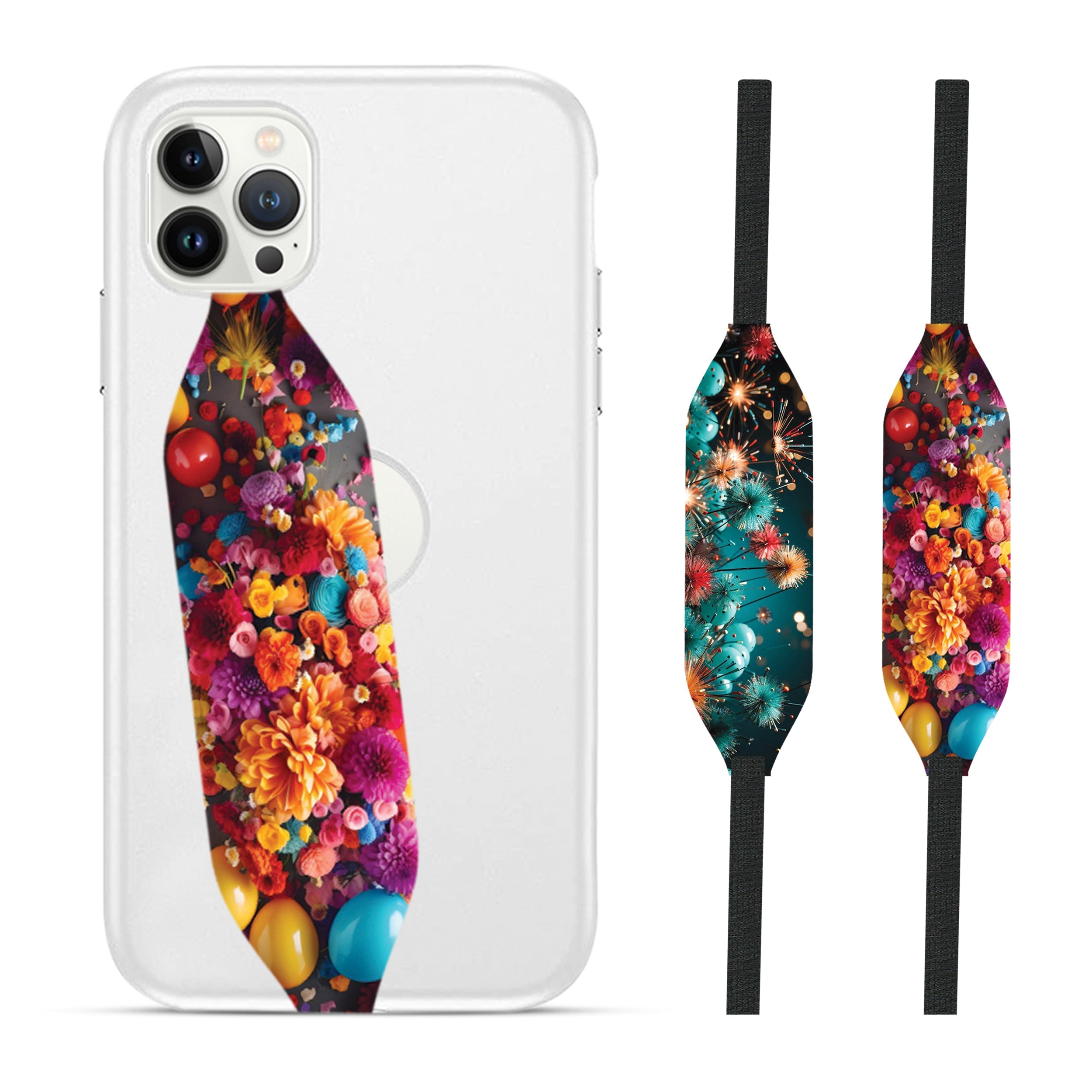Beautiful Colorful Flower iPhone cover with Strap - Switch Bands