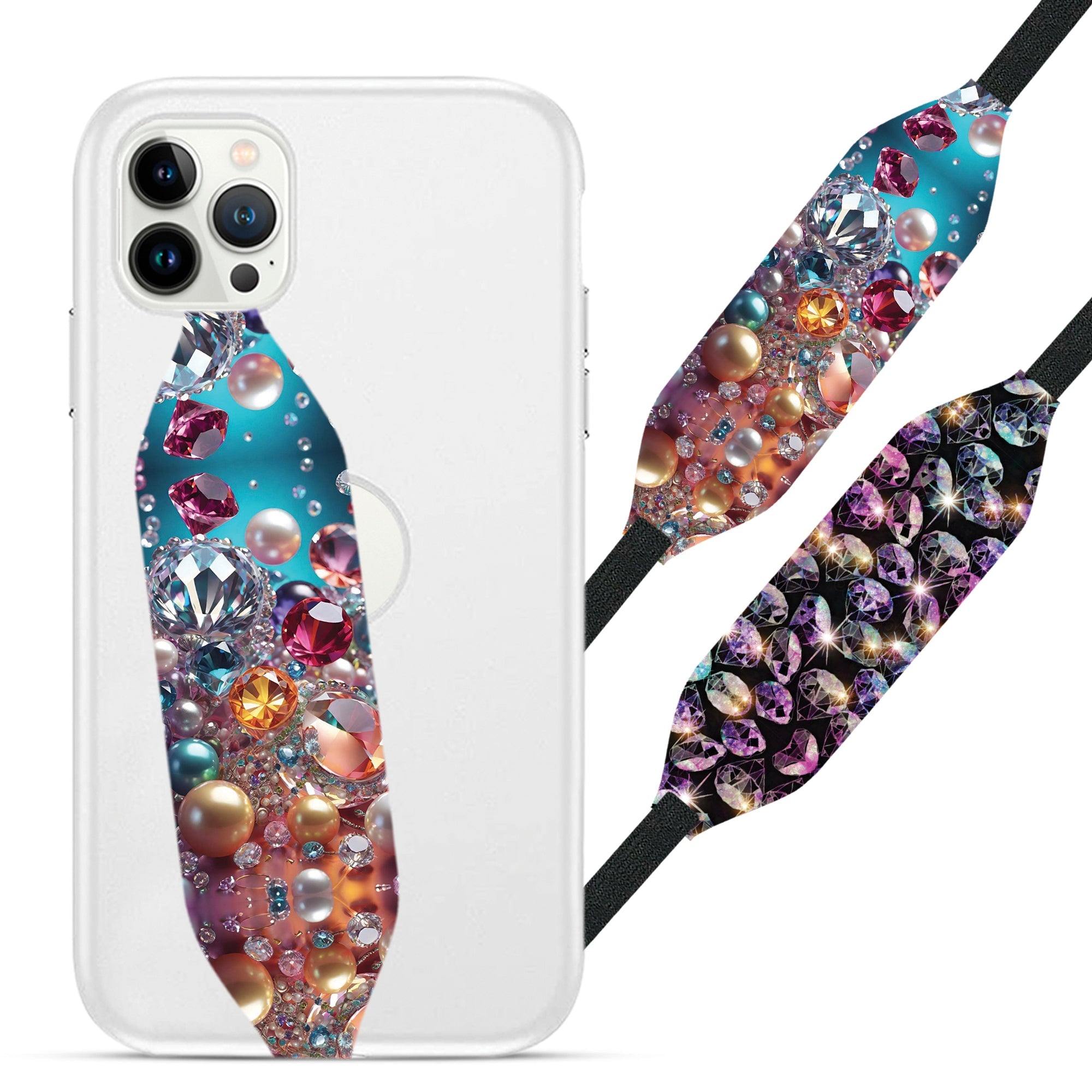 Shiny  diamond pattern grip for phone - Switch Bands