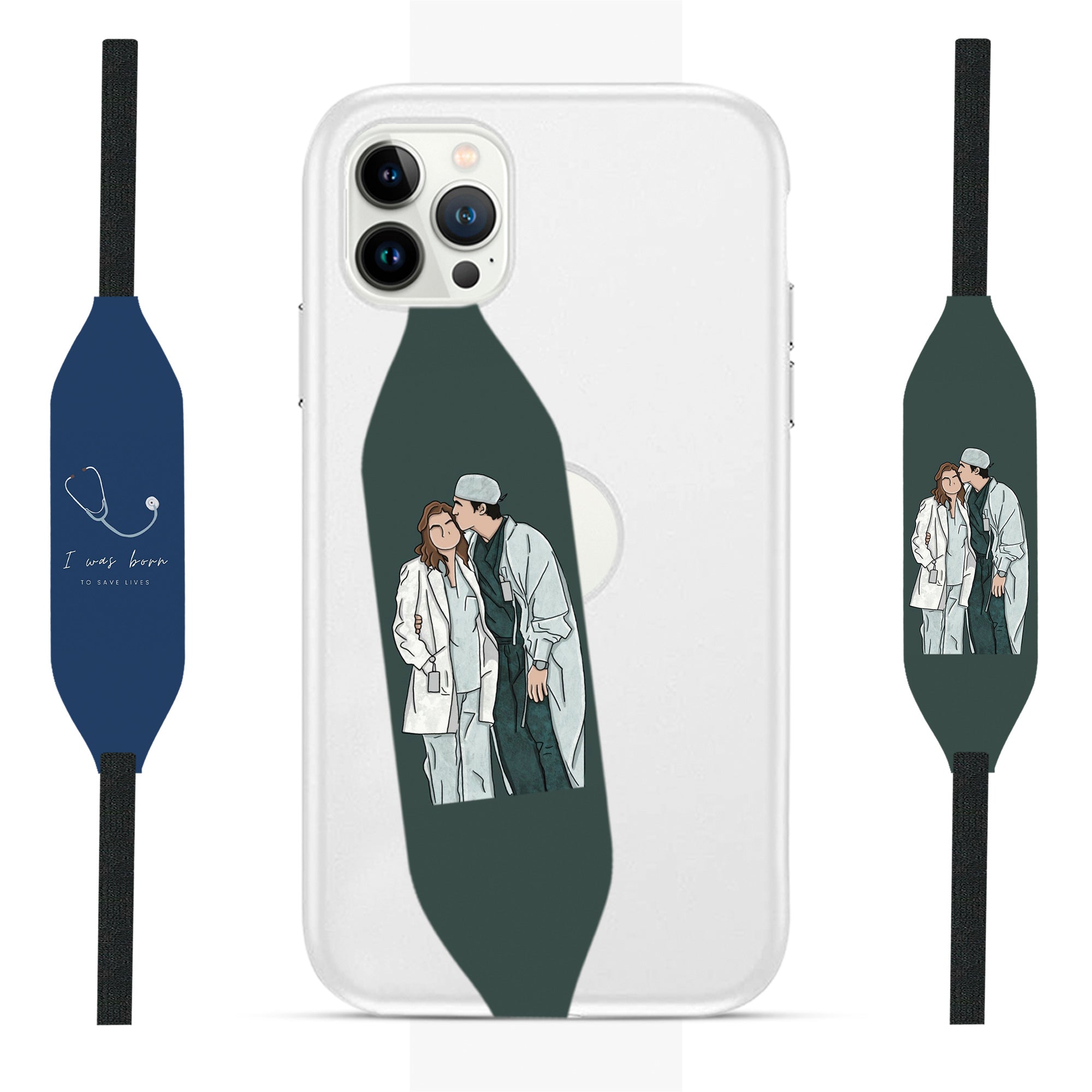 I was born to save life Phone case with strap - Switch Bands