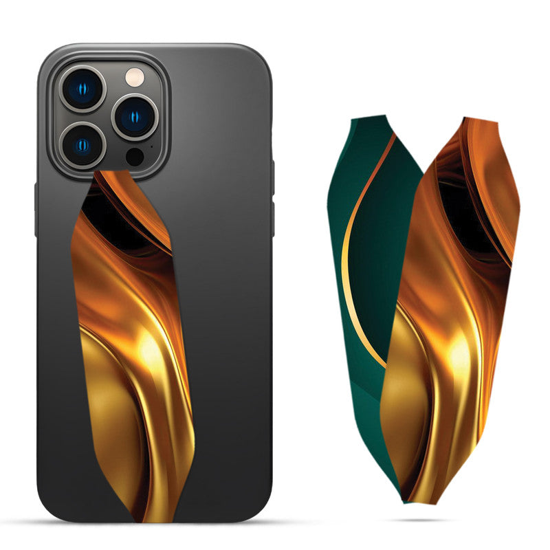 Golden curve background Strap on Phone Case - Switch Bands