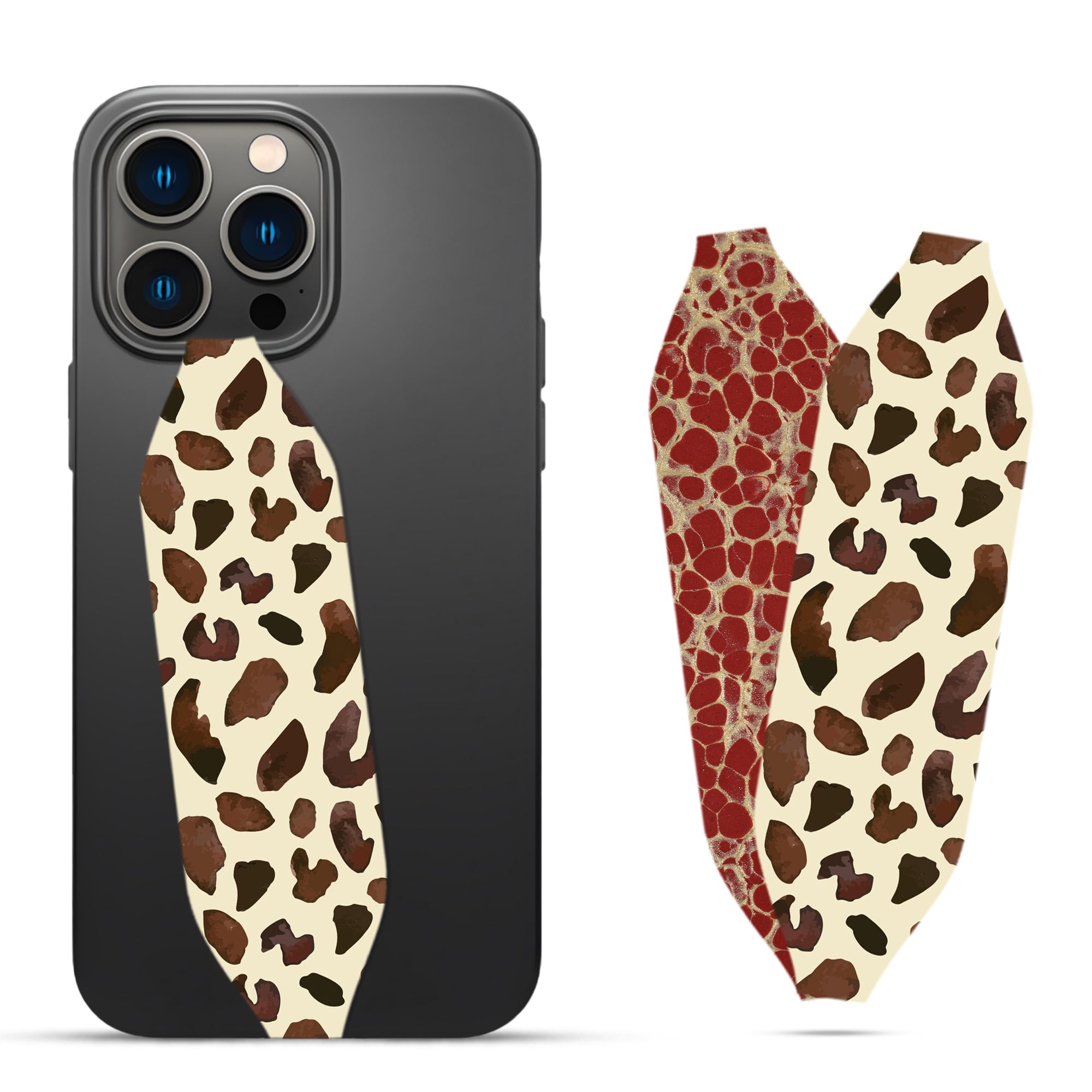 Brown and White Cow print Phone Gripper - Switch Bands