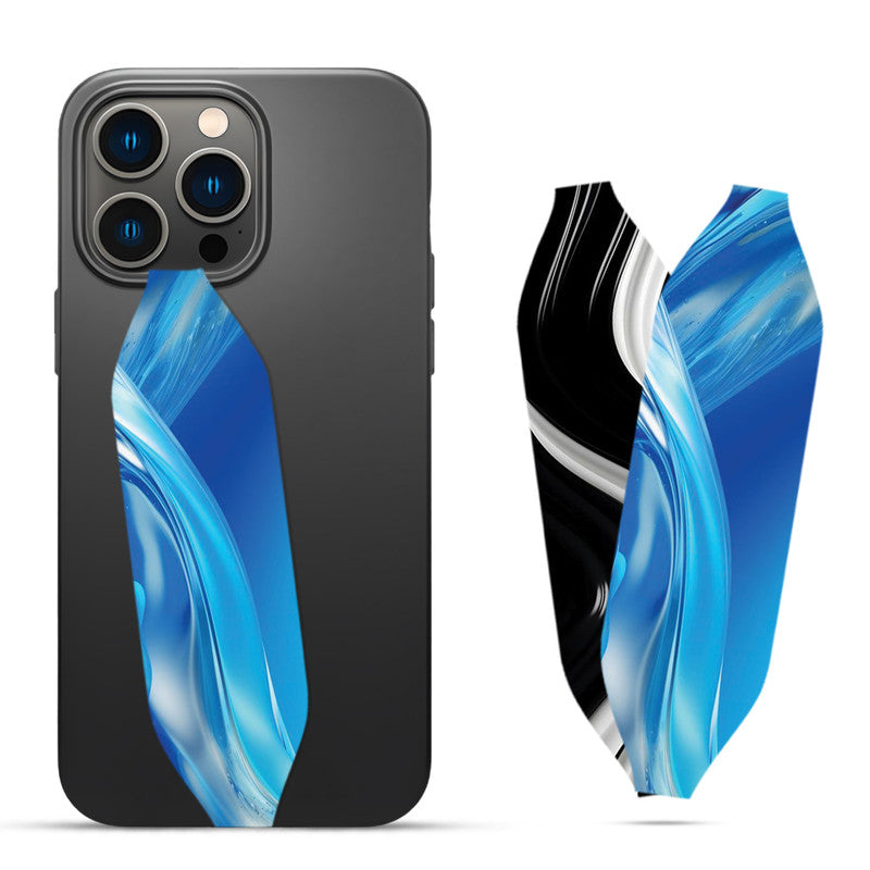 blue dynamic pattern Strap on Phone Case - Switch Bands