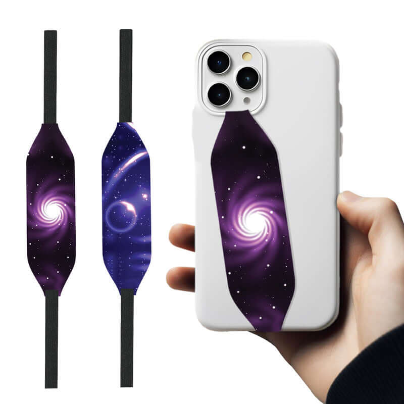 Shining Star in Purple Spiral Galaxy loopy Case - Switch Bands