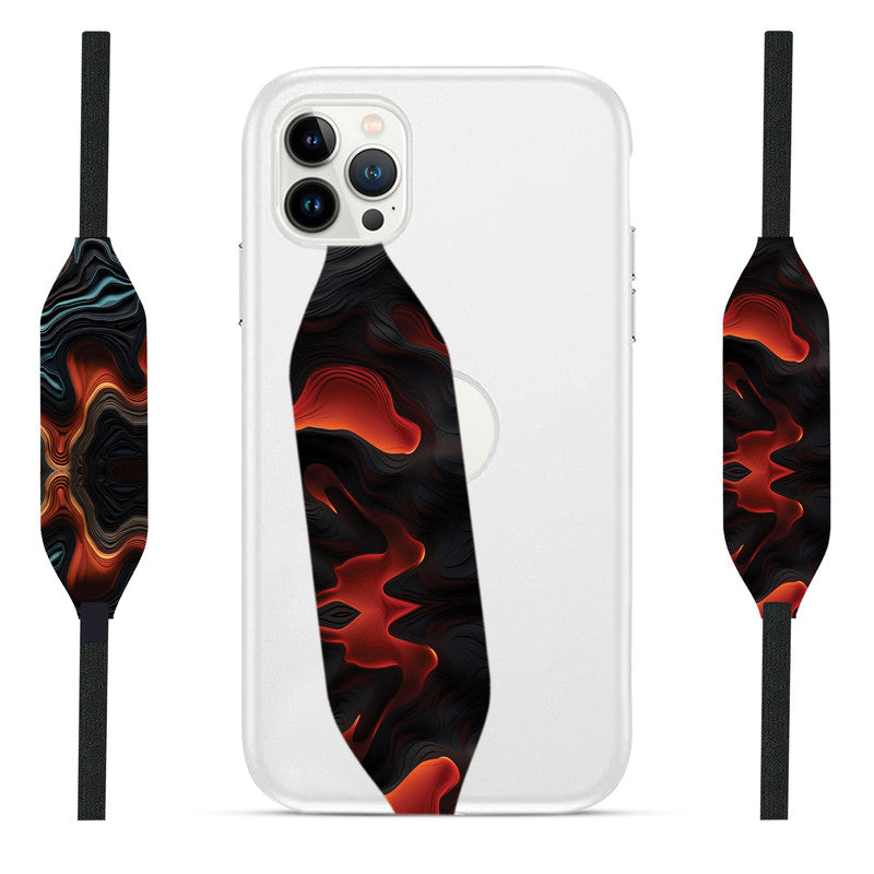 Panorama liquid marble wave background loopy case strap - Switch Bands