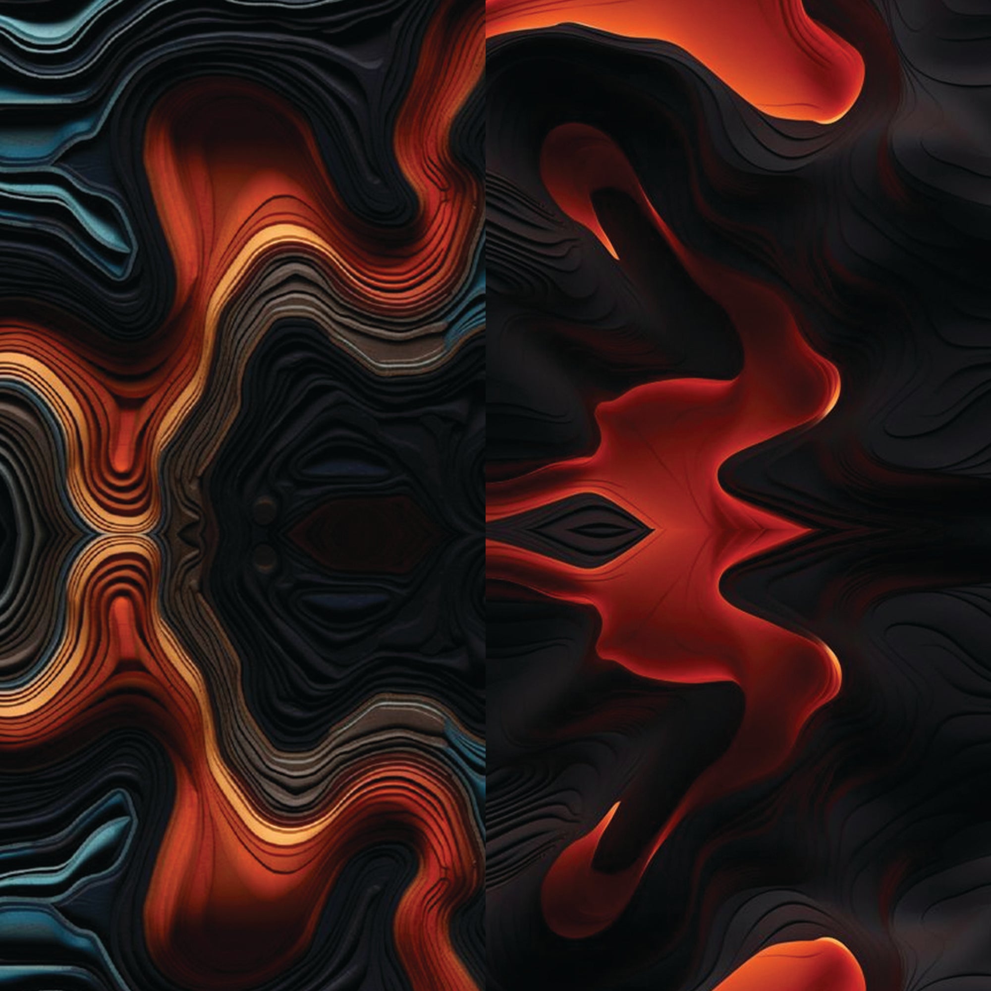 Panorama liquid marble wave background loopy case strap - Switch Bands