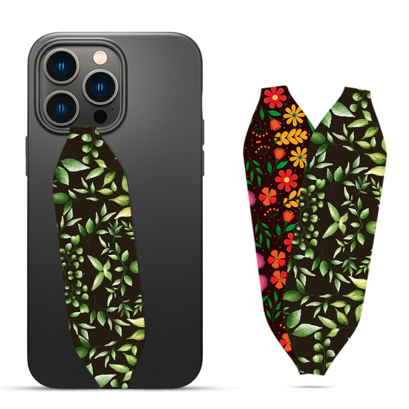 beautiful greenery leaves design Phone Case With Strap - Switch Bands