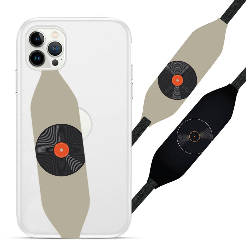 Minimalistic Vinyl Record Strap on Phone Case - Switch Bands