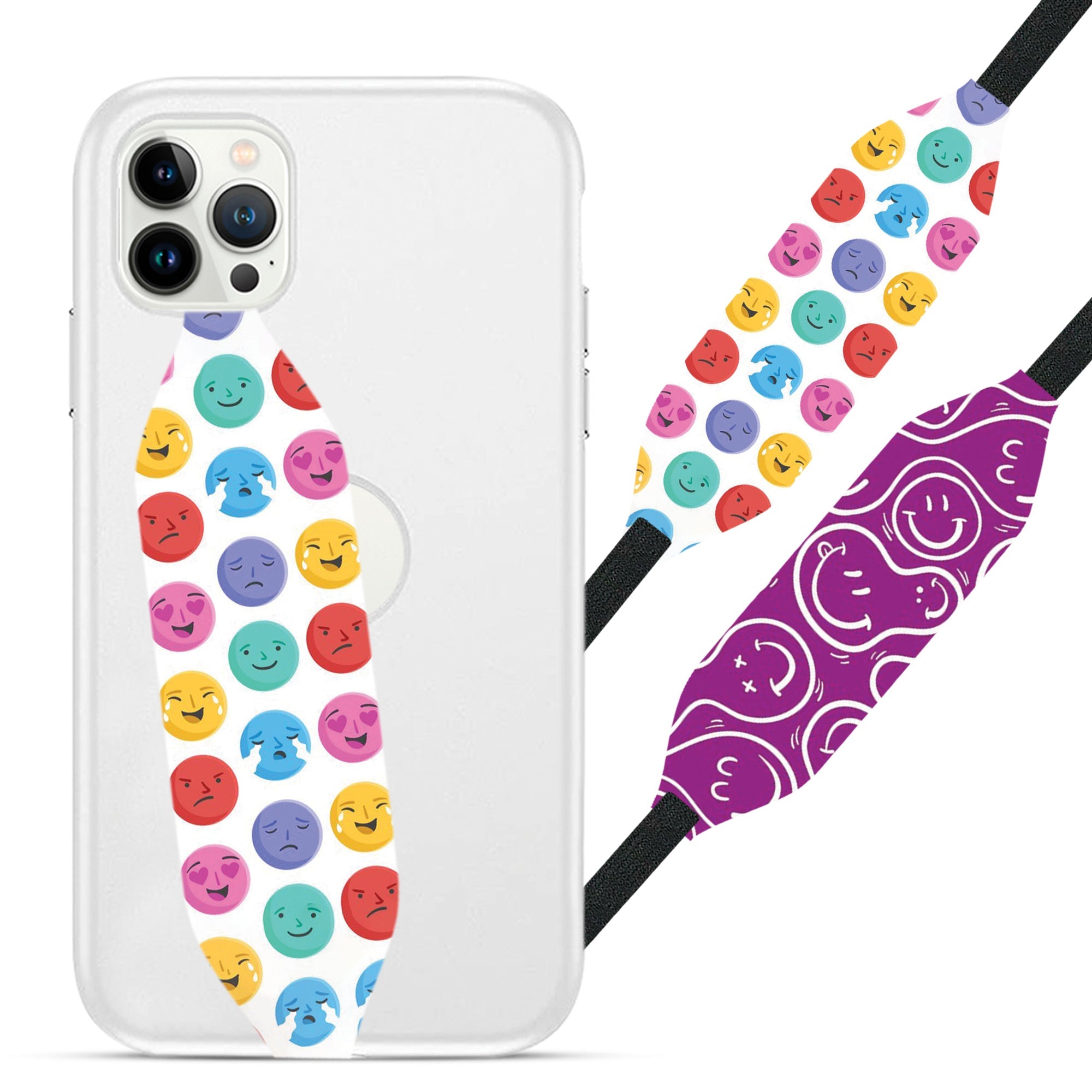 Colorful smile emoticons pattern Toon Art Strap loop - Switch Bands
