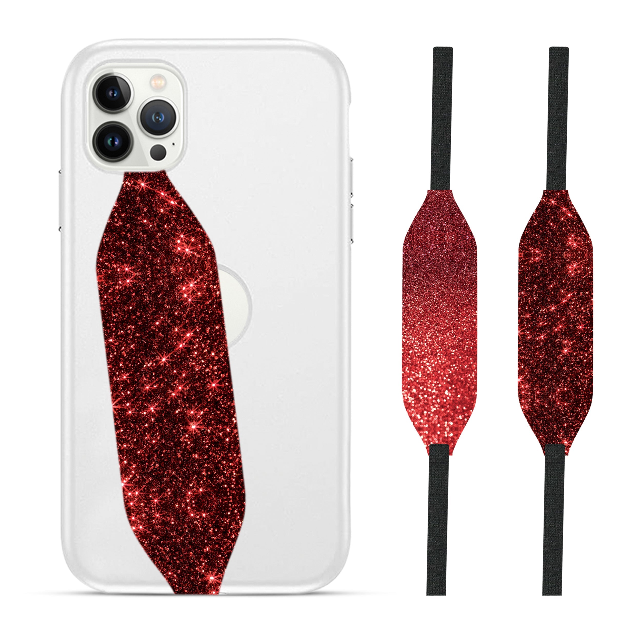 Red Glitter Cell Phone Strap - Switch Bands