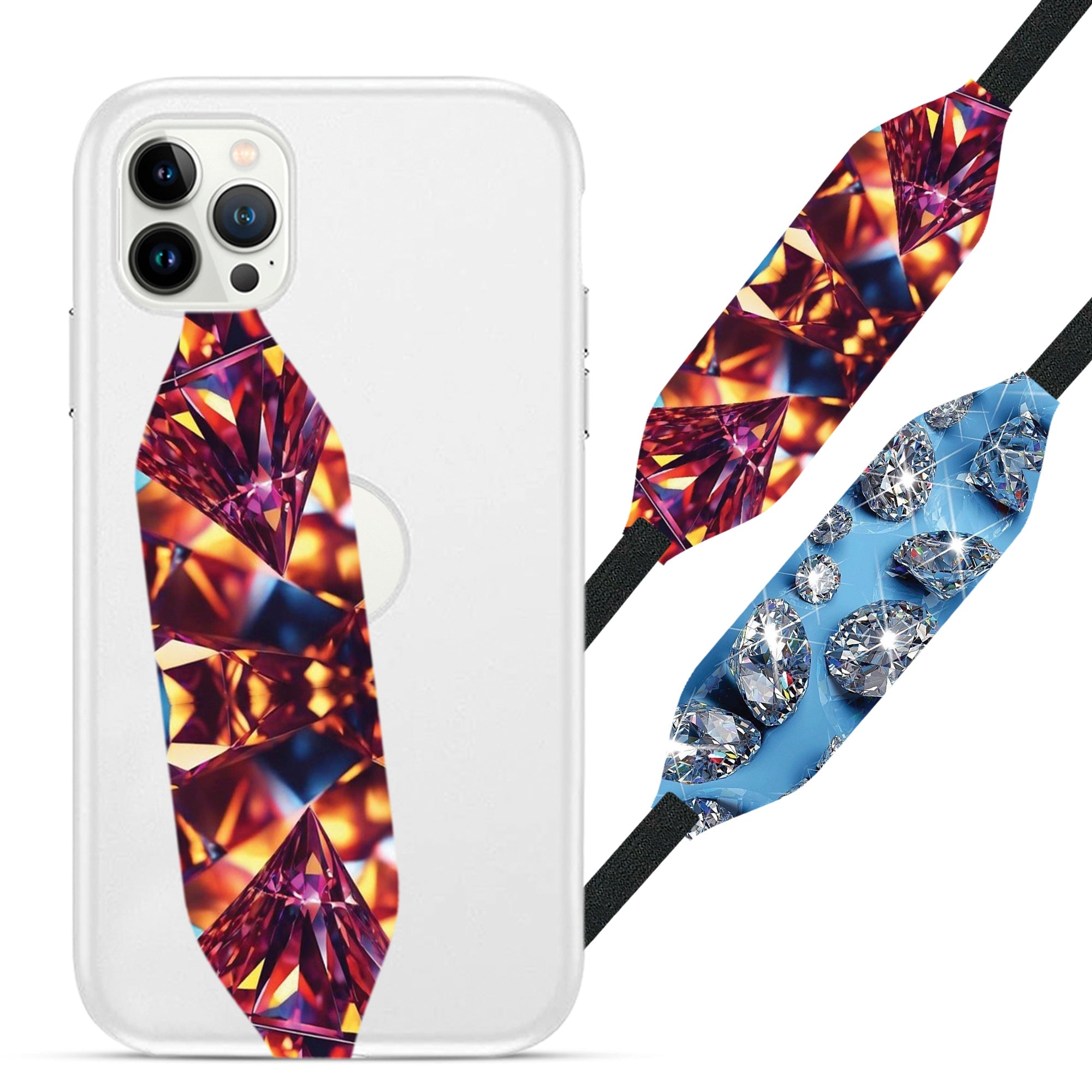 Crystal Shiny  diamond pattern grip for phone - Switch Bands