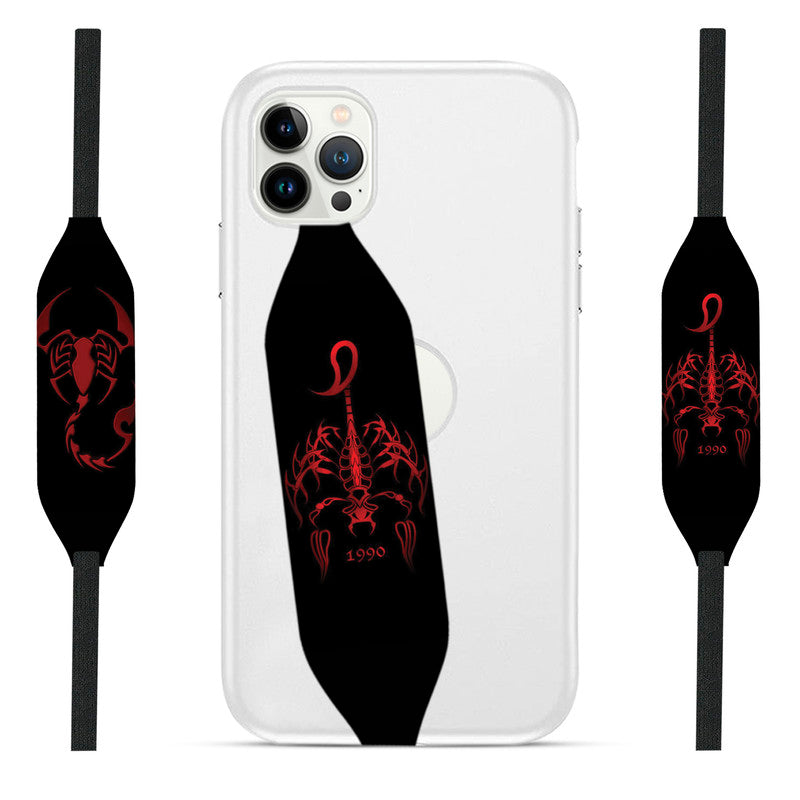 Red Scorpion Art Pattern Phone strap case - Switch Bands