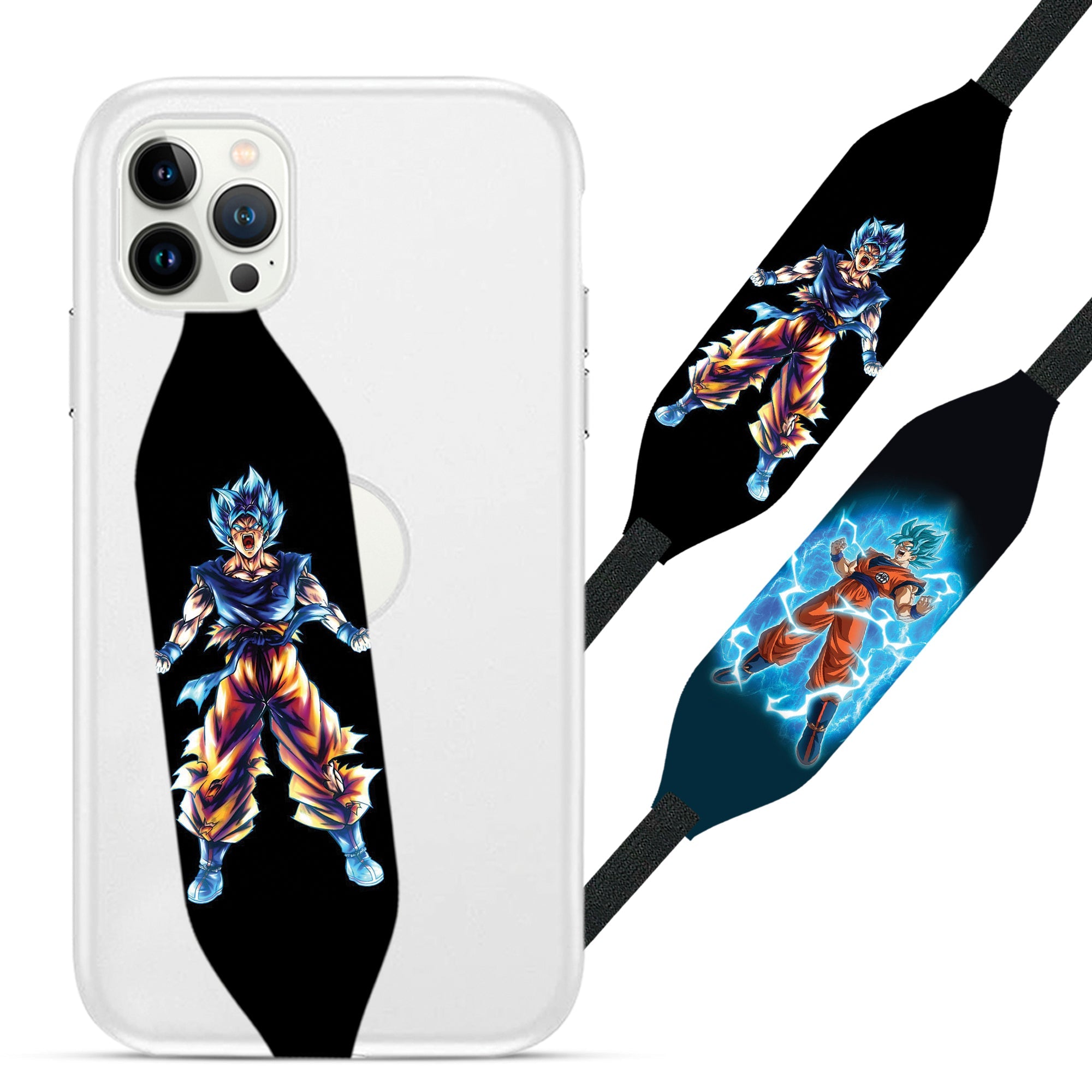Goku Vegeta Toon Art Dragon Ball Z Grip for Phone - Switch Bands