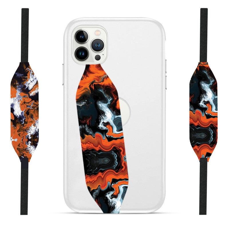 Panorama liquid marble wave background loopy case strap - Switch Bands