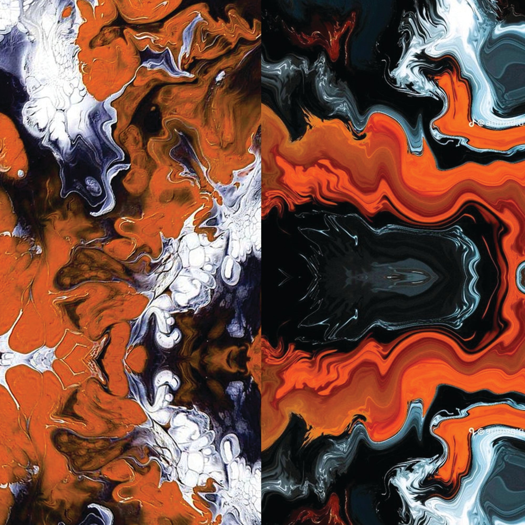 Panorama liquid marble wave background loopy case strap - Switch Bands