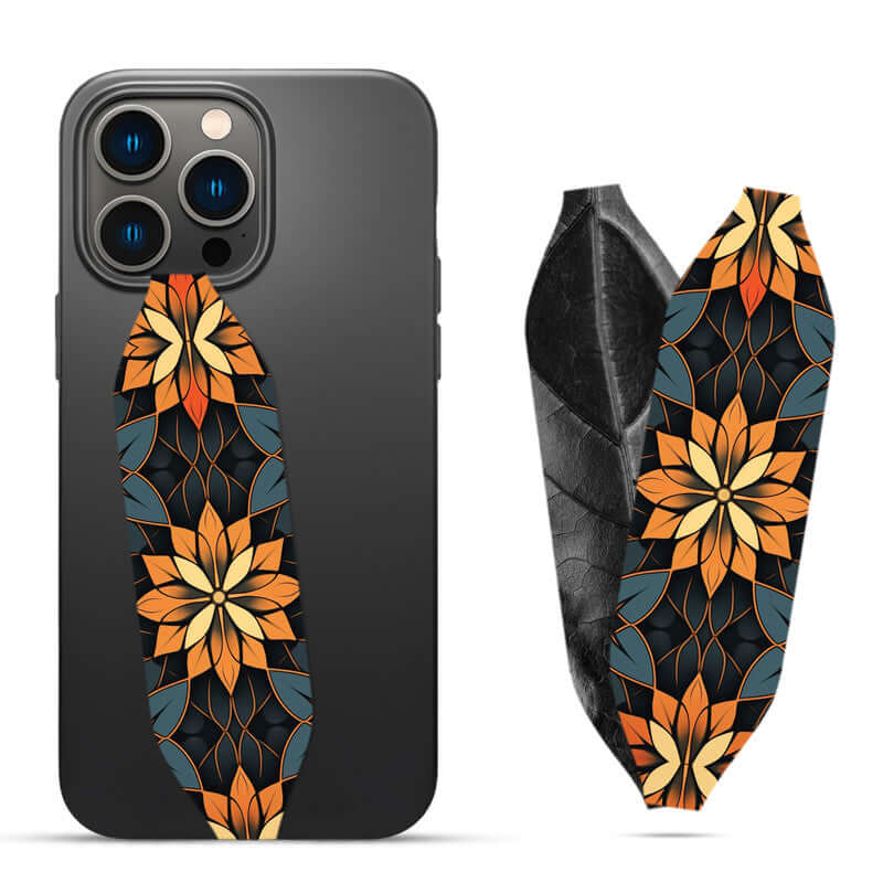 Multicolored Flowers Seamless loopy Case Grip Strap - Switch Bands