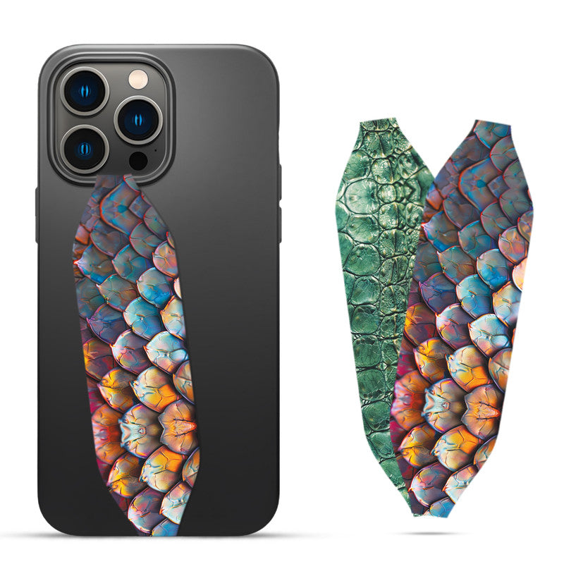 Rainbow Dragon Scale Texture Loopy Phone Case - Switch Bands