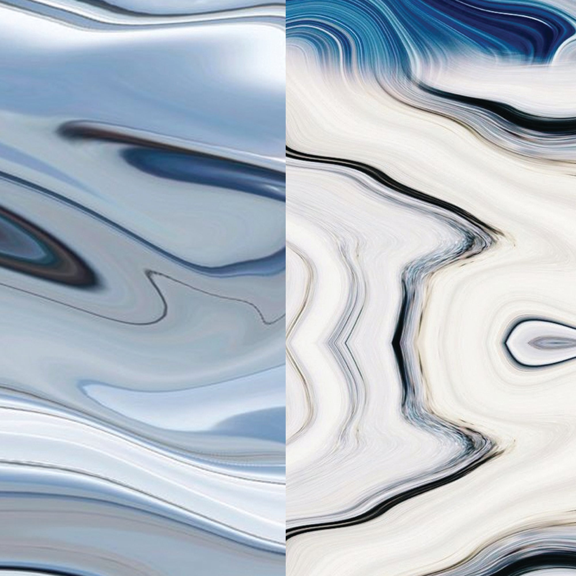 Blue and White Marble Abstract Phone loop - Switch Bands