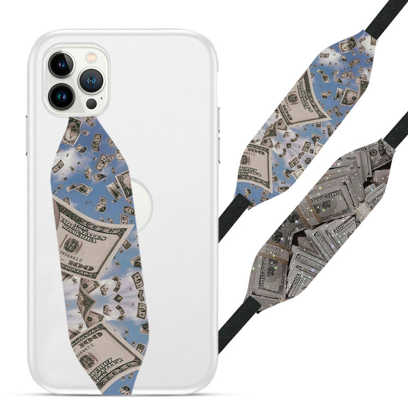 Falling Dollar design phone grip strap - Switch Bands