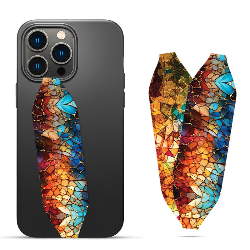 A colorful mosaic design Phone Case With Strap - Switch Bands