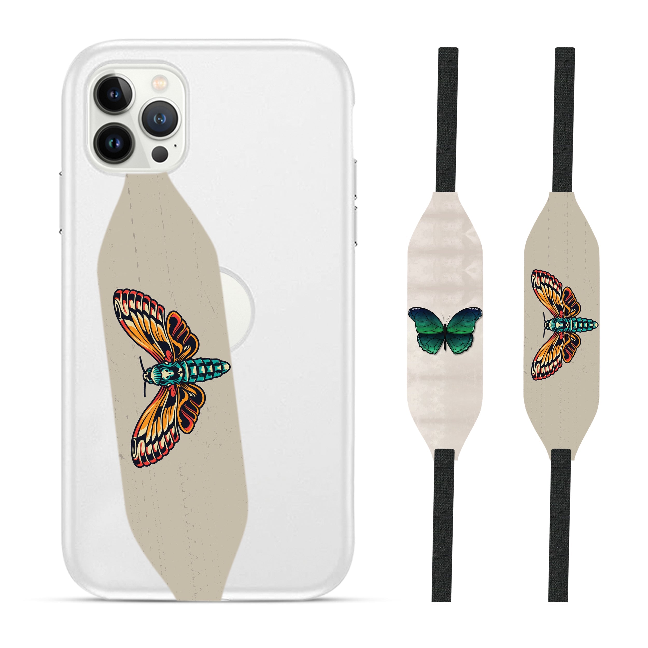 Butterfly iPhone Wrist Strap - switch bands
