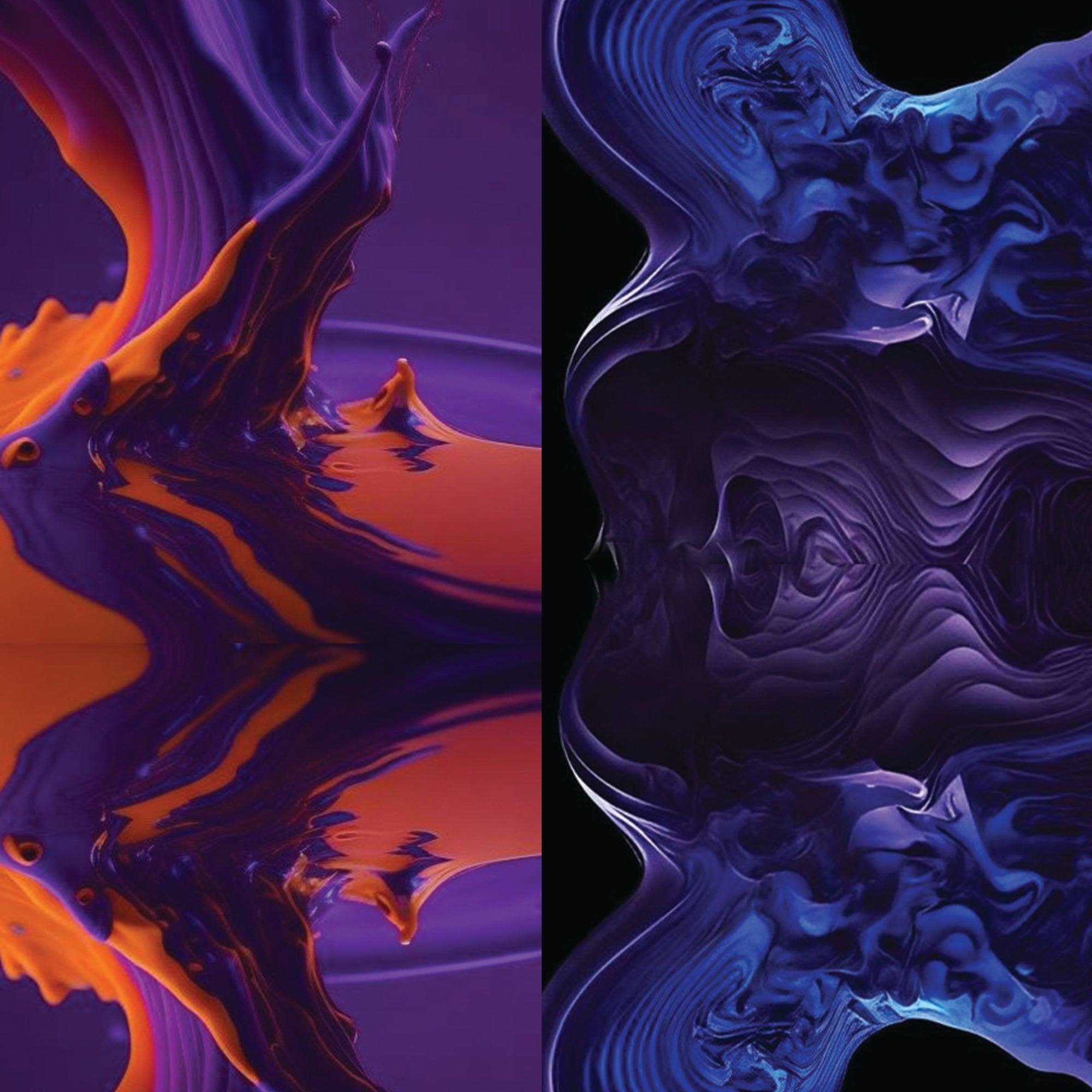 Purple Abstract Water Flower Phone loop - Switch Bands