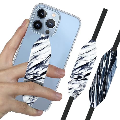 White and black marble Phone Gripper - Switch Bands