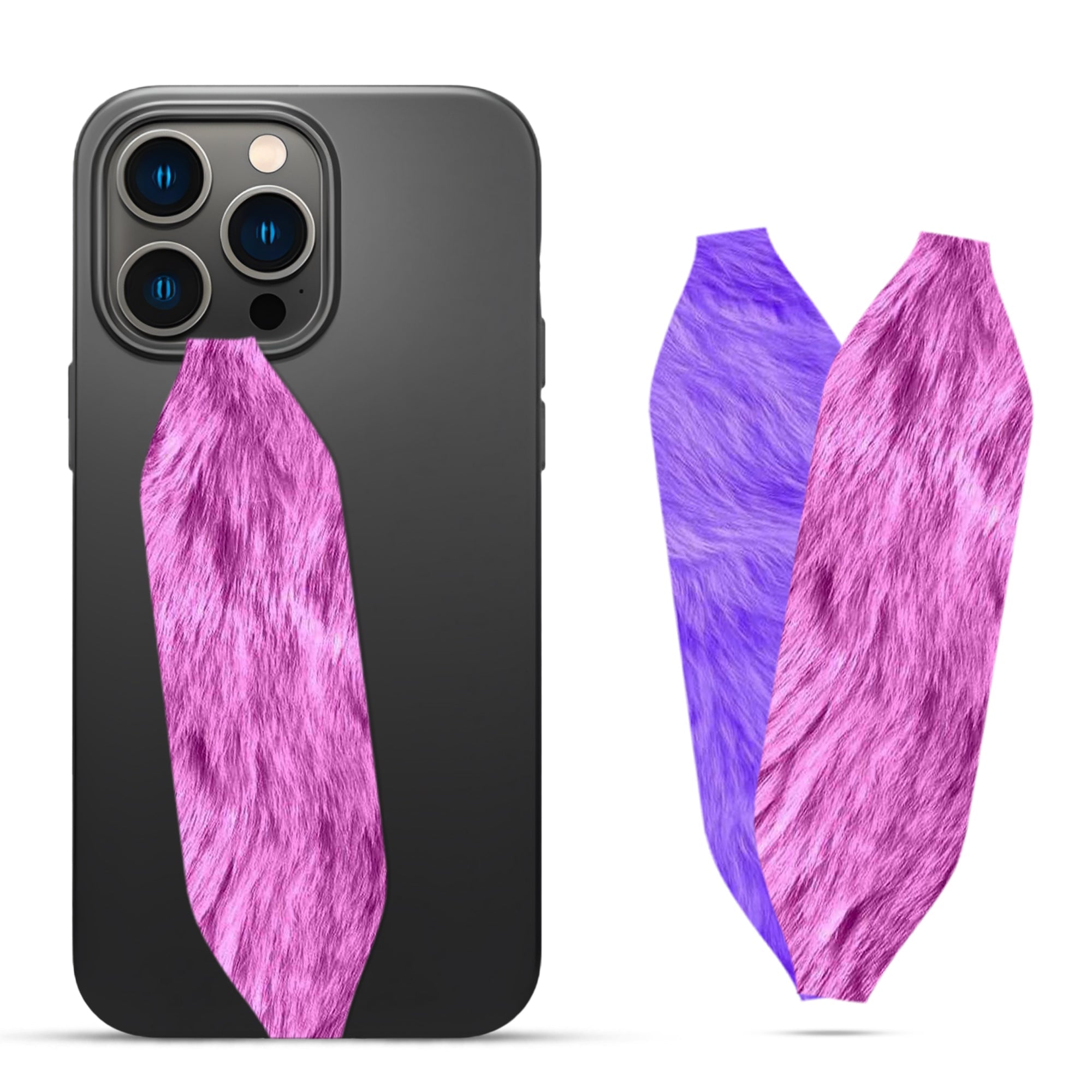 pink Fur Texture Pattern Phone grip strap - Switch Bands