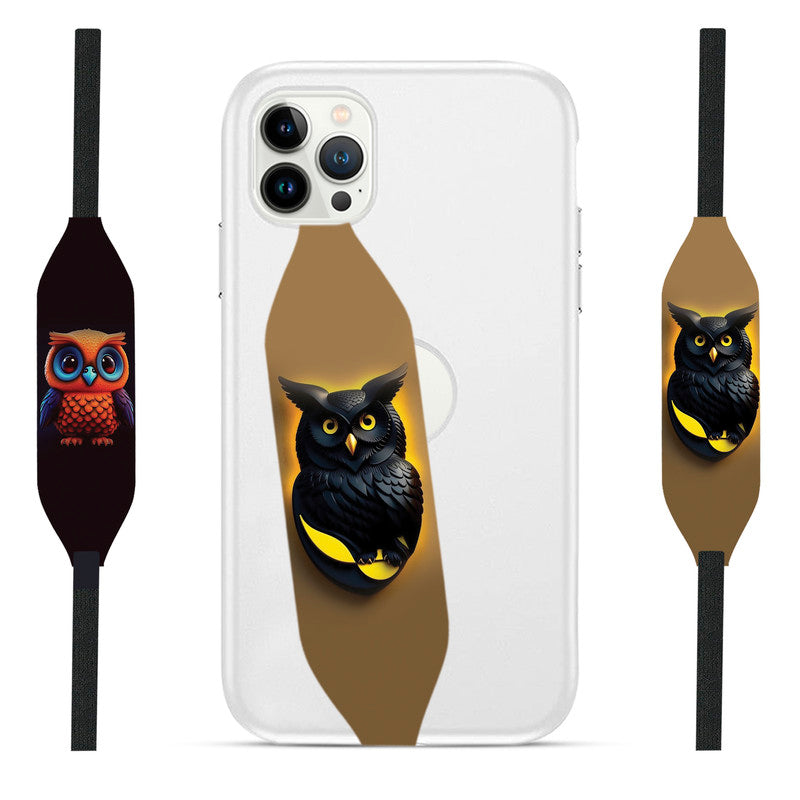 OWL 3d Art pattern Phone Loop -Switch Bands
