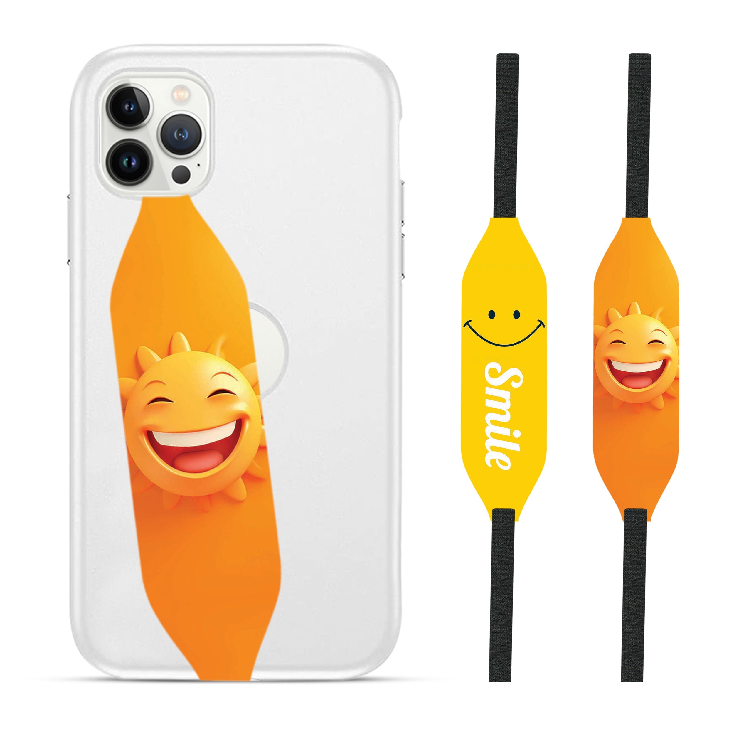 yellow smile iPhone Wrist Strap - switch bands