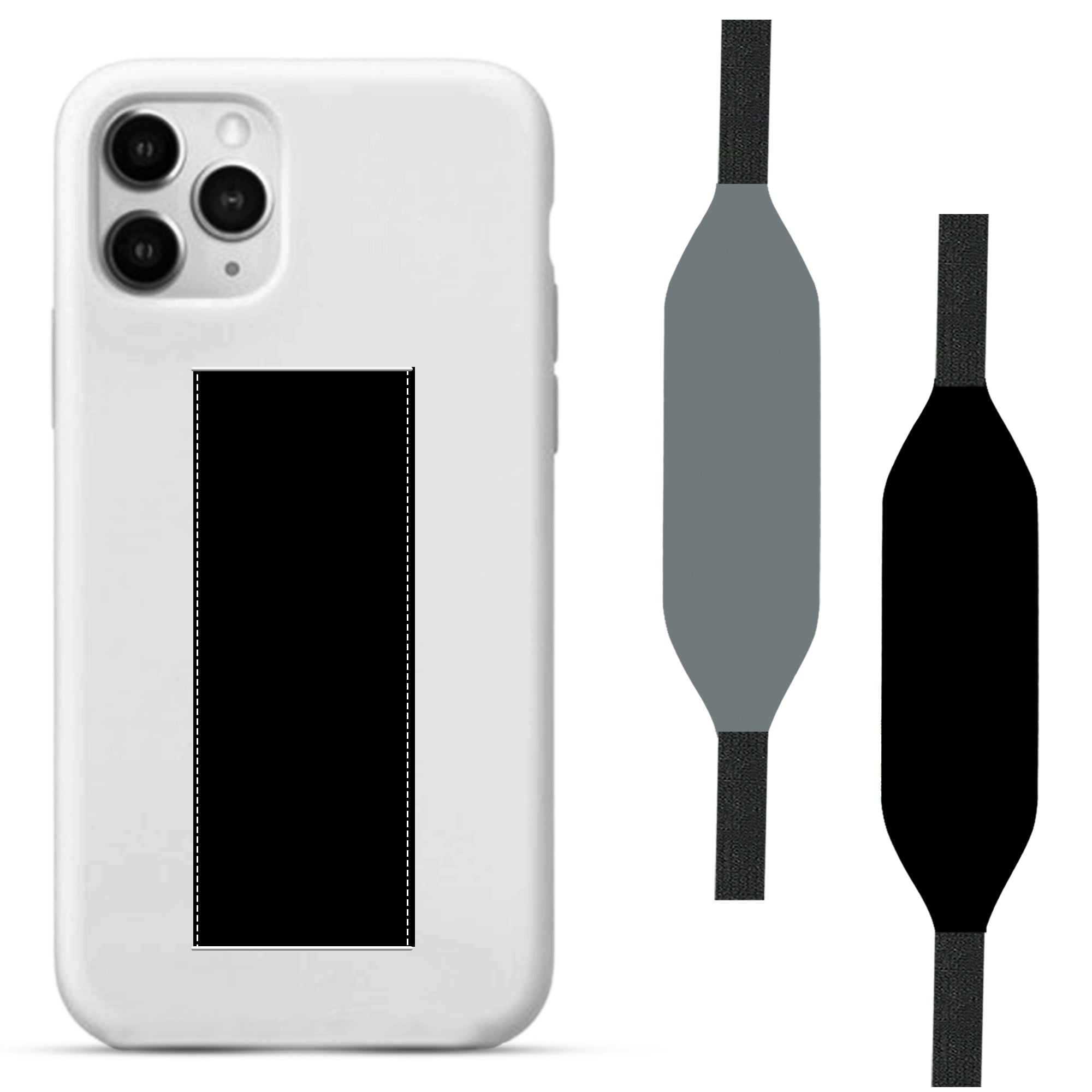 Switch Bands White iPhone case with black strap