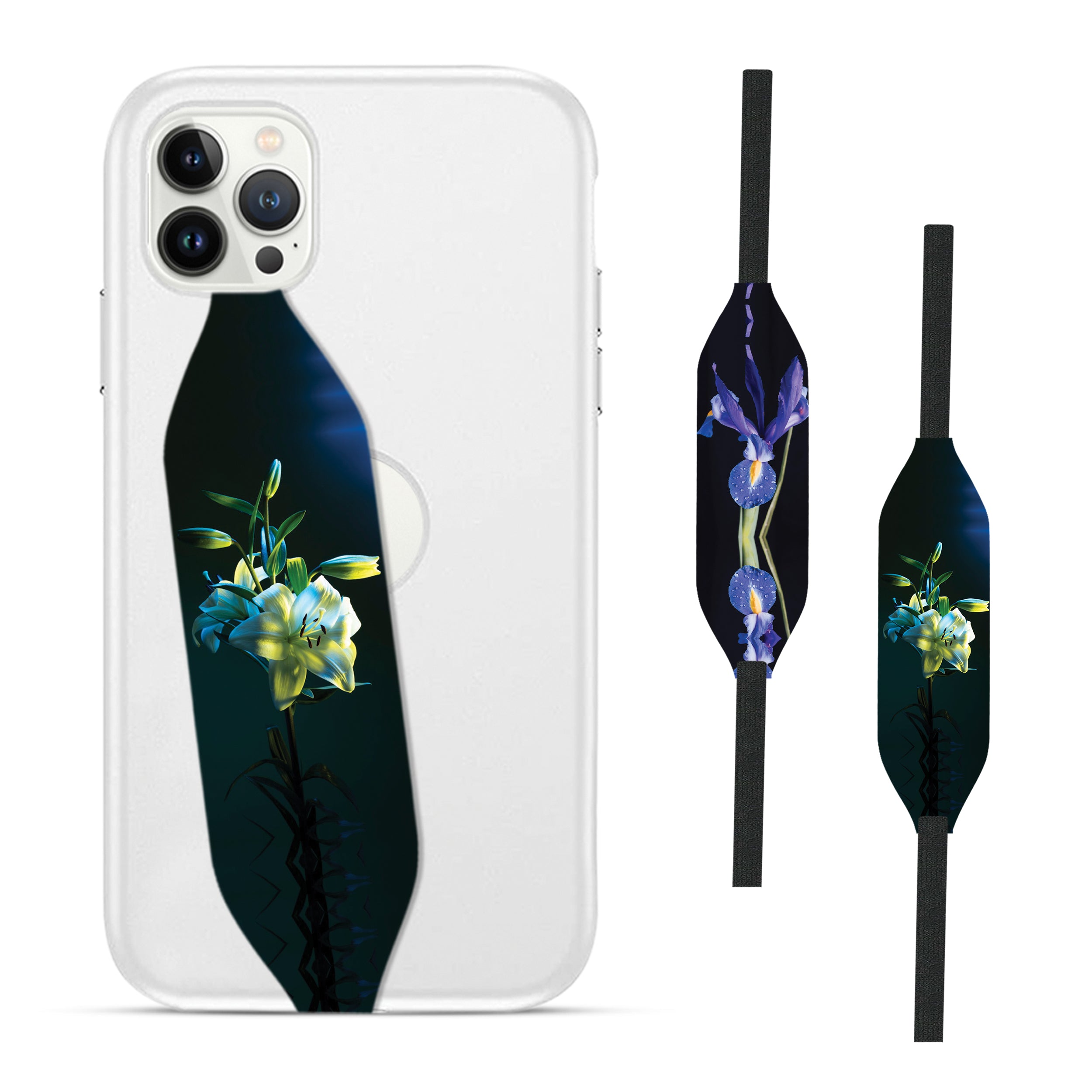 flowering iris  Phone Grip Strap - Switch Bands