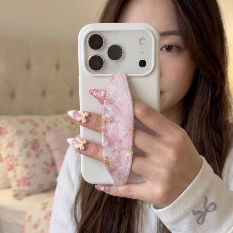 Rose marble Phone Grip Strap | Adhesive-Free | Switchbands
