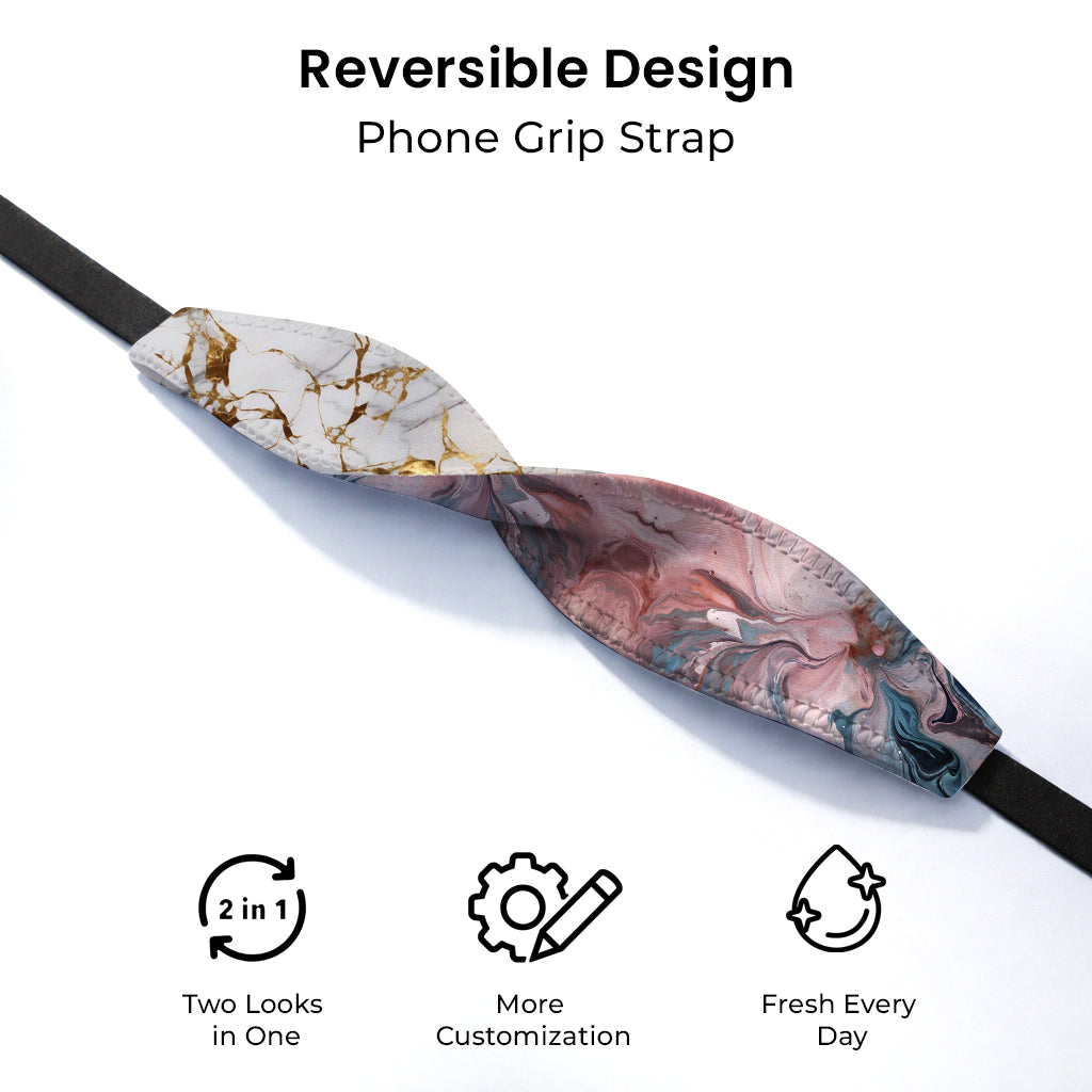 Dove Marble Phone Grip Strap | Adhesive-Free | Switchbands