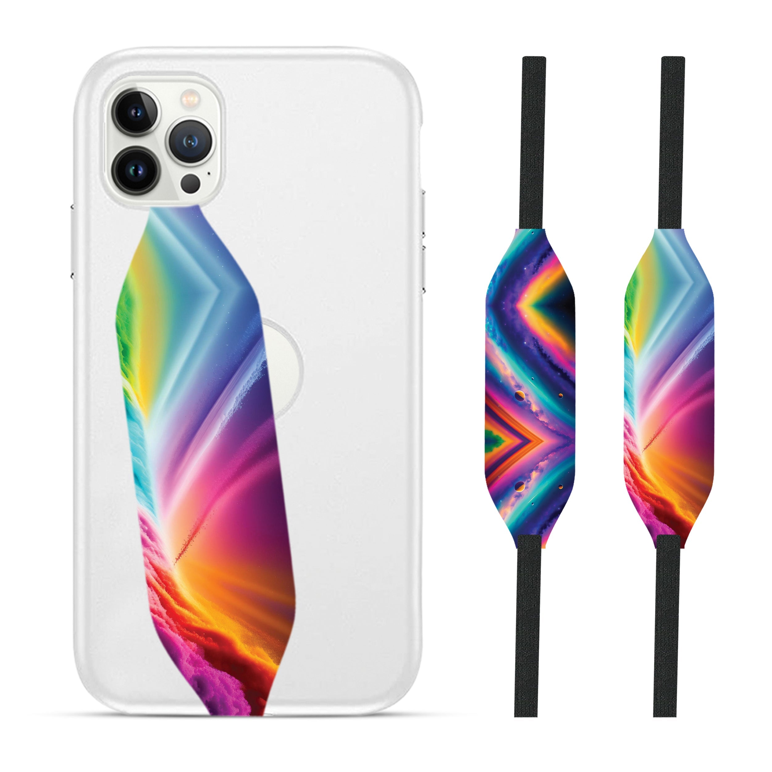 retro rainbow  iPhone Wrist Strap - switch bands