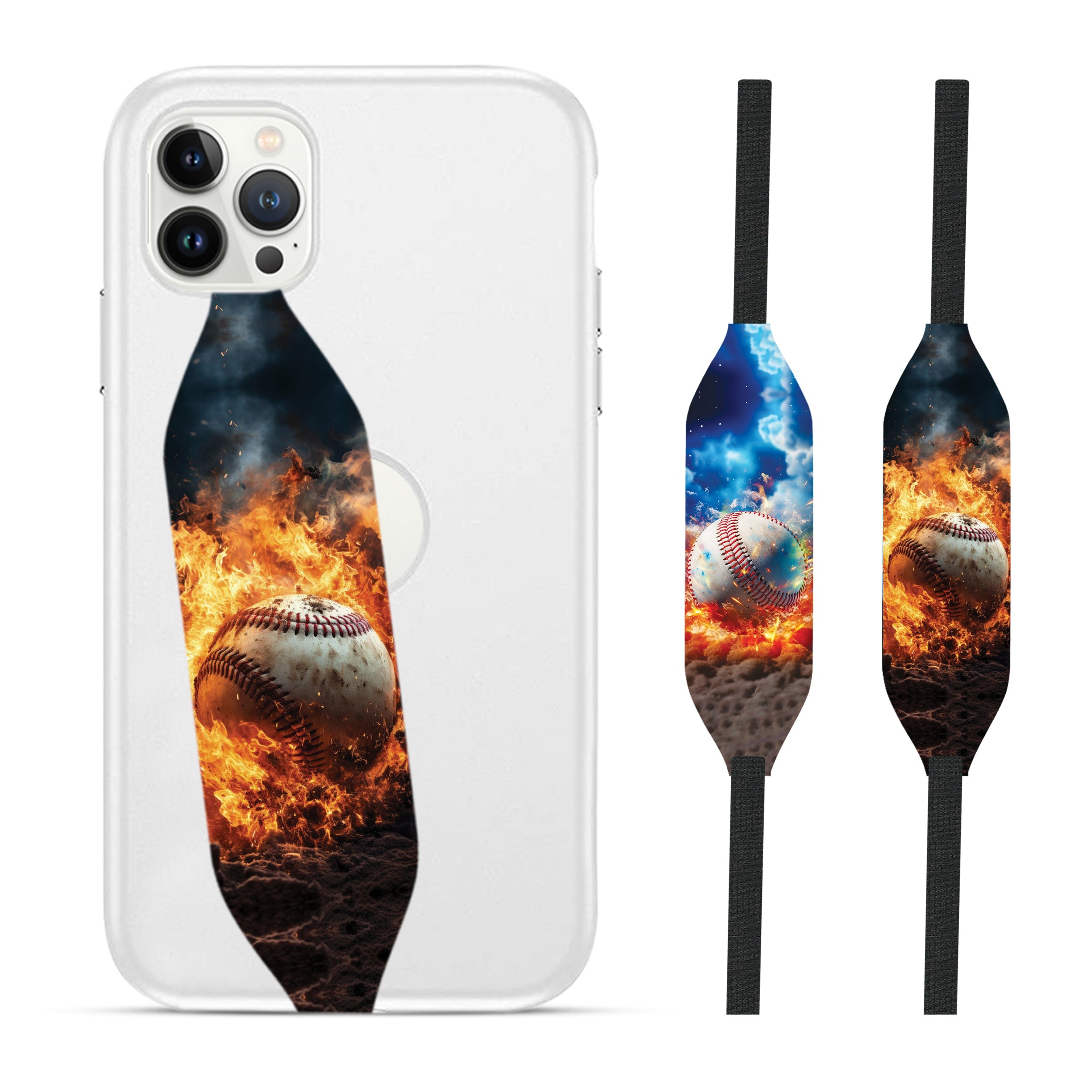 Fire on soft ball Phone Grip - Switch Bands
