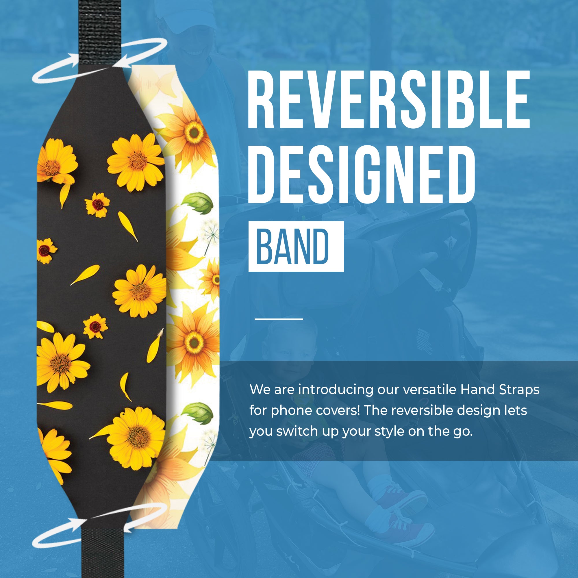 Sun Flower Patch Reversible Designed Band - Switch Bands