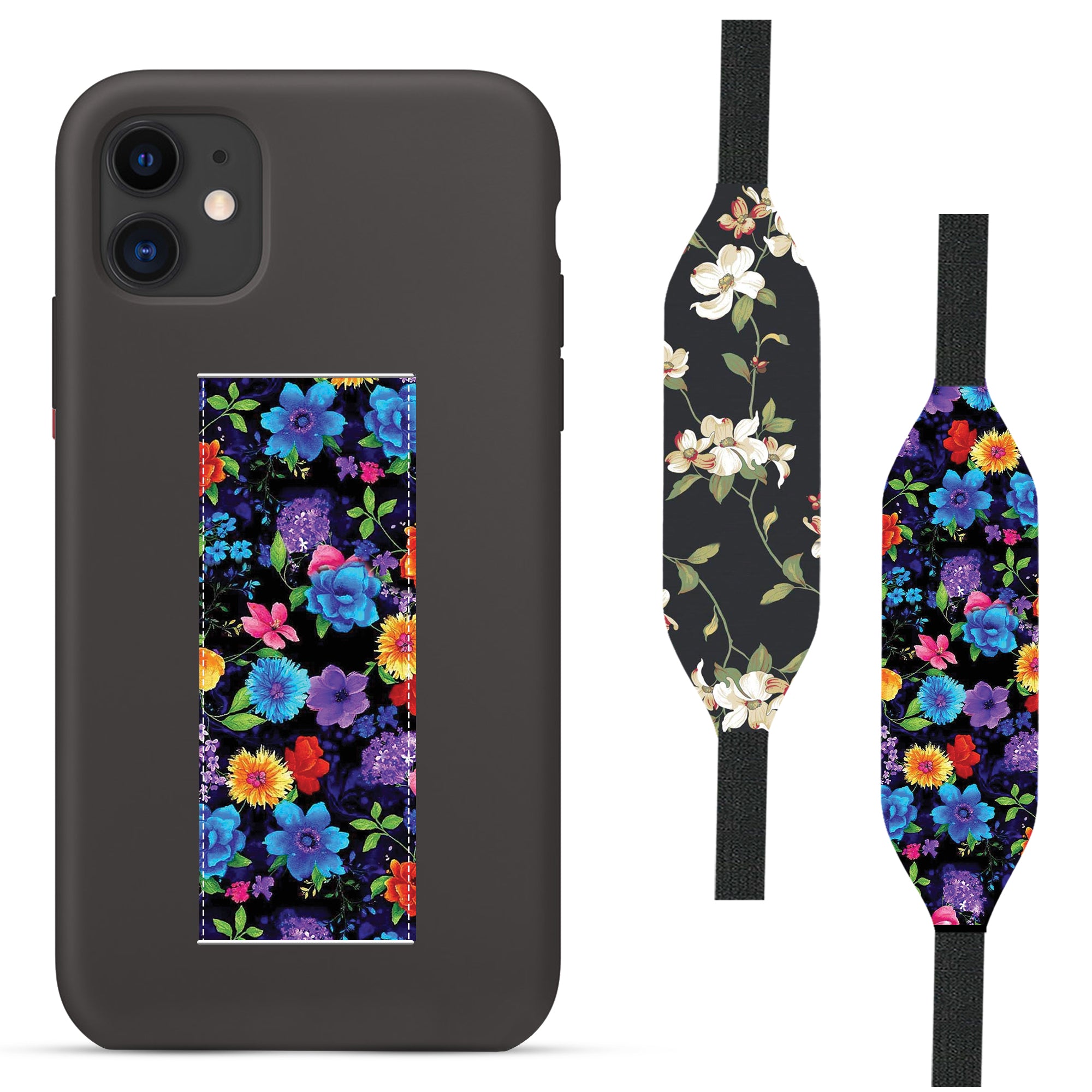 vintage and Blossom black iPhone Case with Strap - Switch Bands