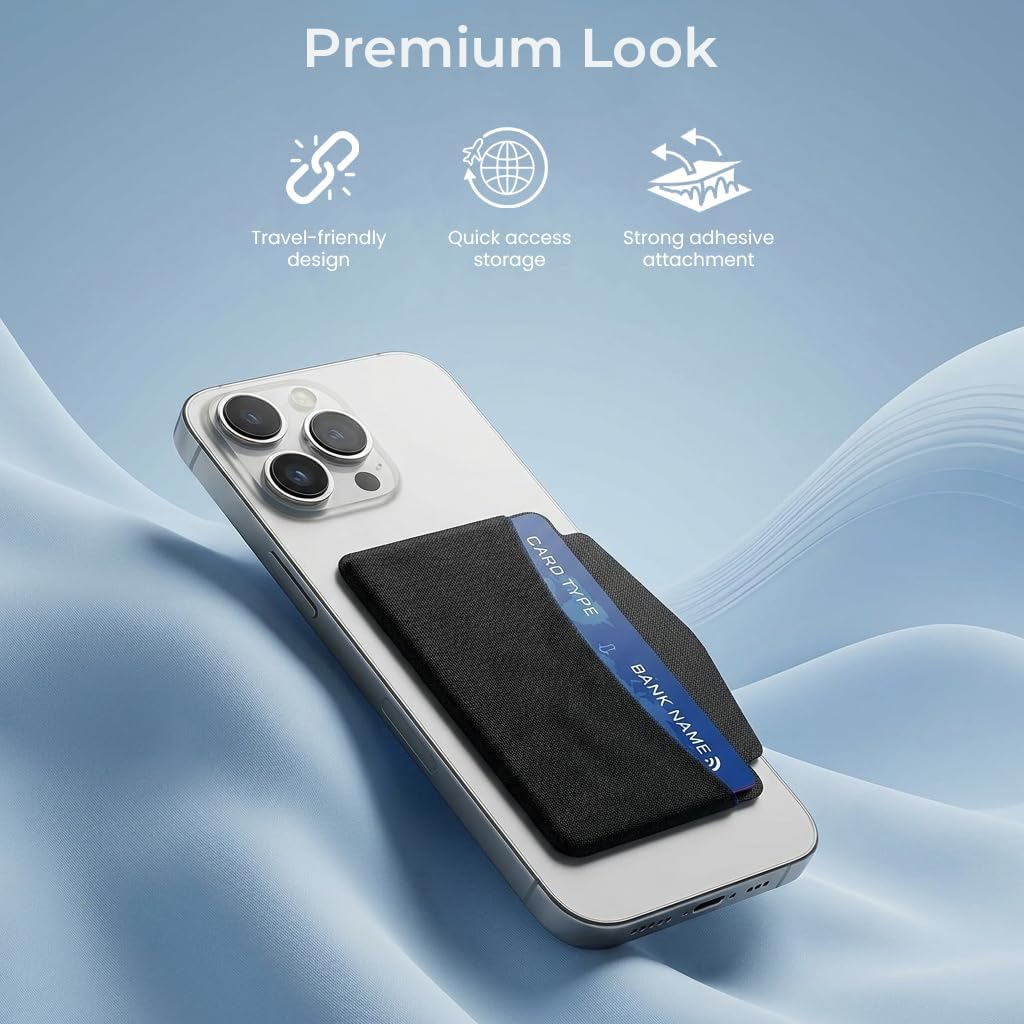 Switchbands Card Holder for Phone Case – Stick On Phone Wallet, Adhesive Credit Card, Business Card & ID Holder for Back of Phone