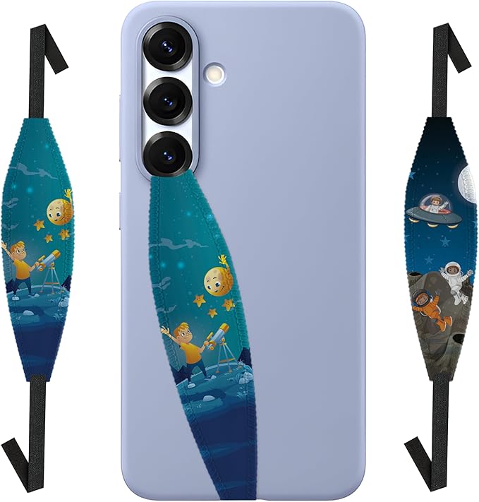 Universal Phone Grip Strap - Enamel Fly Me To The Moon